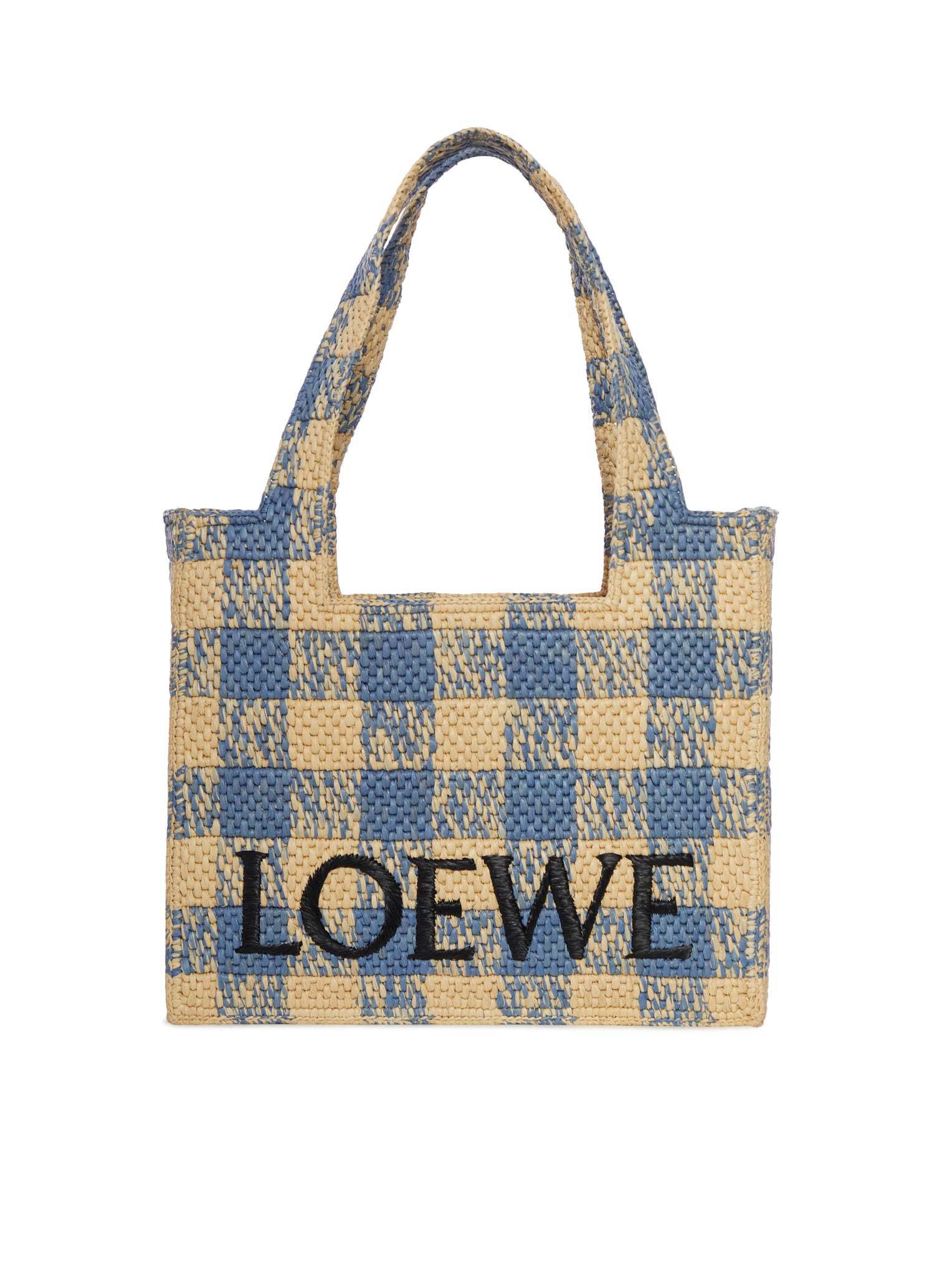 LOEWE FONT 中号拉菲草托特包 Loewe X Paula's Ibiza 女士合作款
