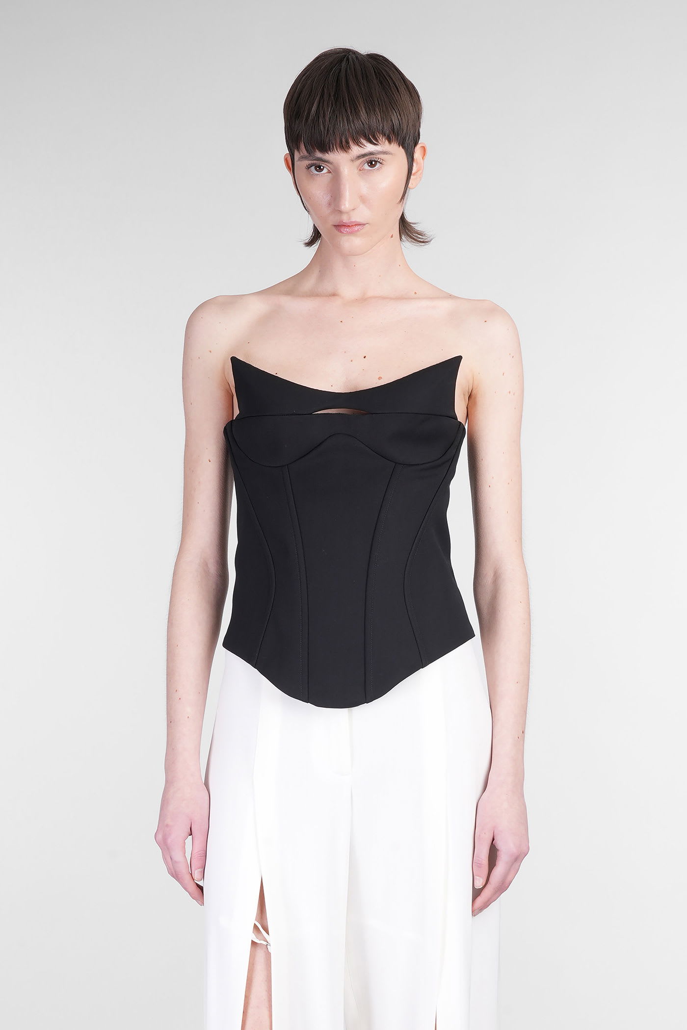 Mugler Topwear In Black Viscose