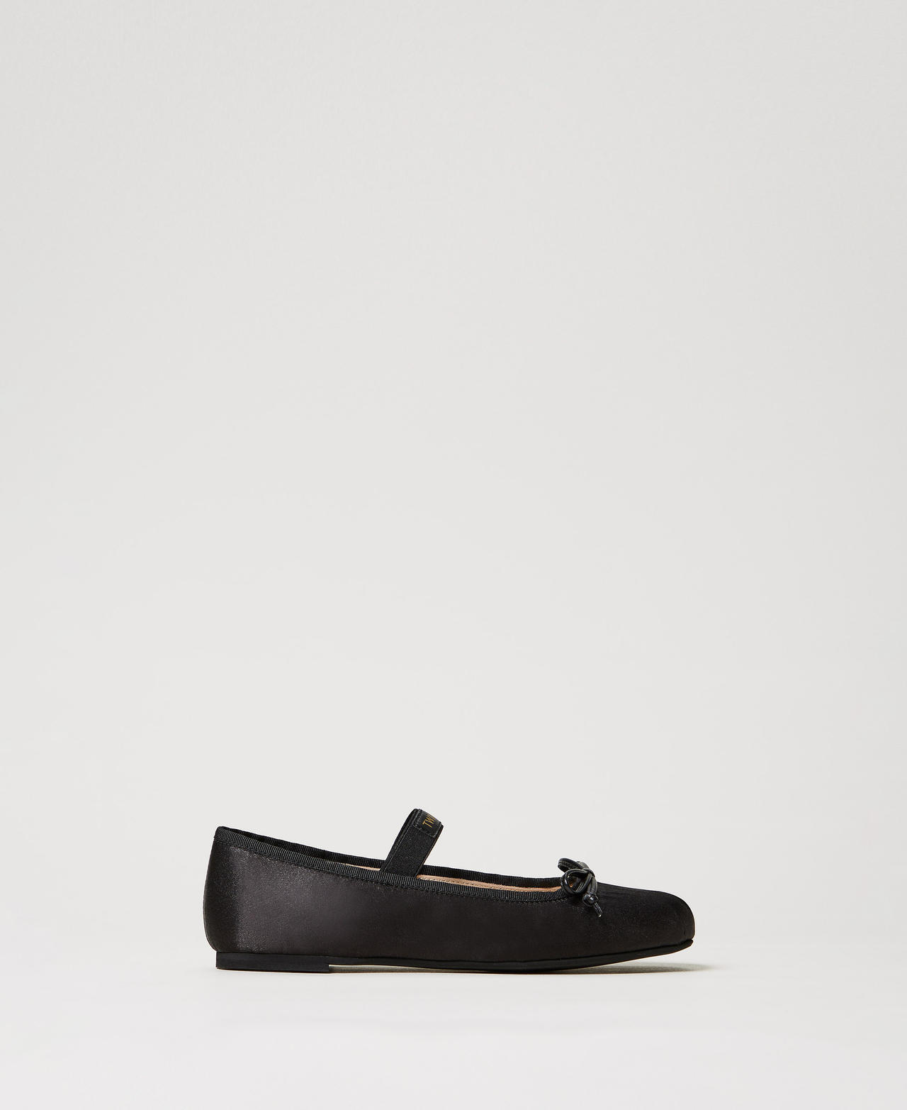 Twinset Chaussures - Ballerines en satin avec bride, Noir, Taille: 28