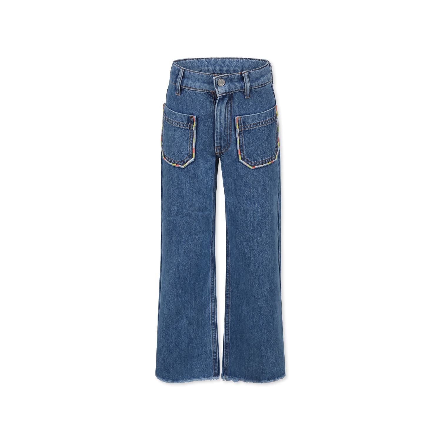 Rykiel Enfant Denim Jeans For Girl With Logo