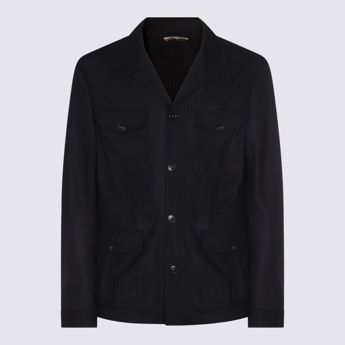 Canali Black Wool Casual Jacket