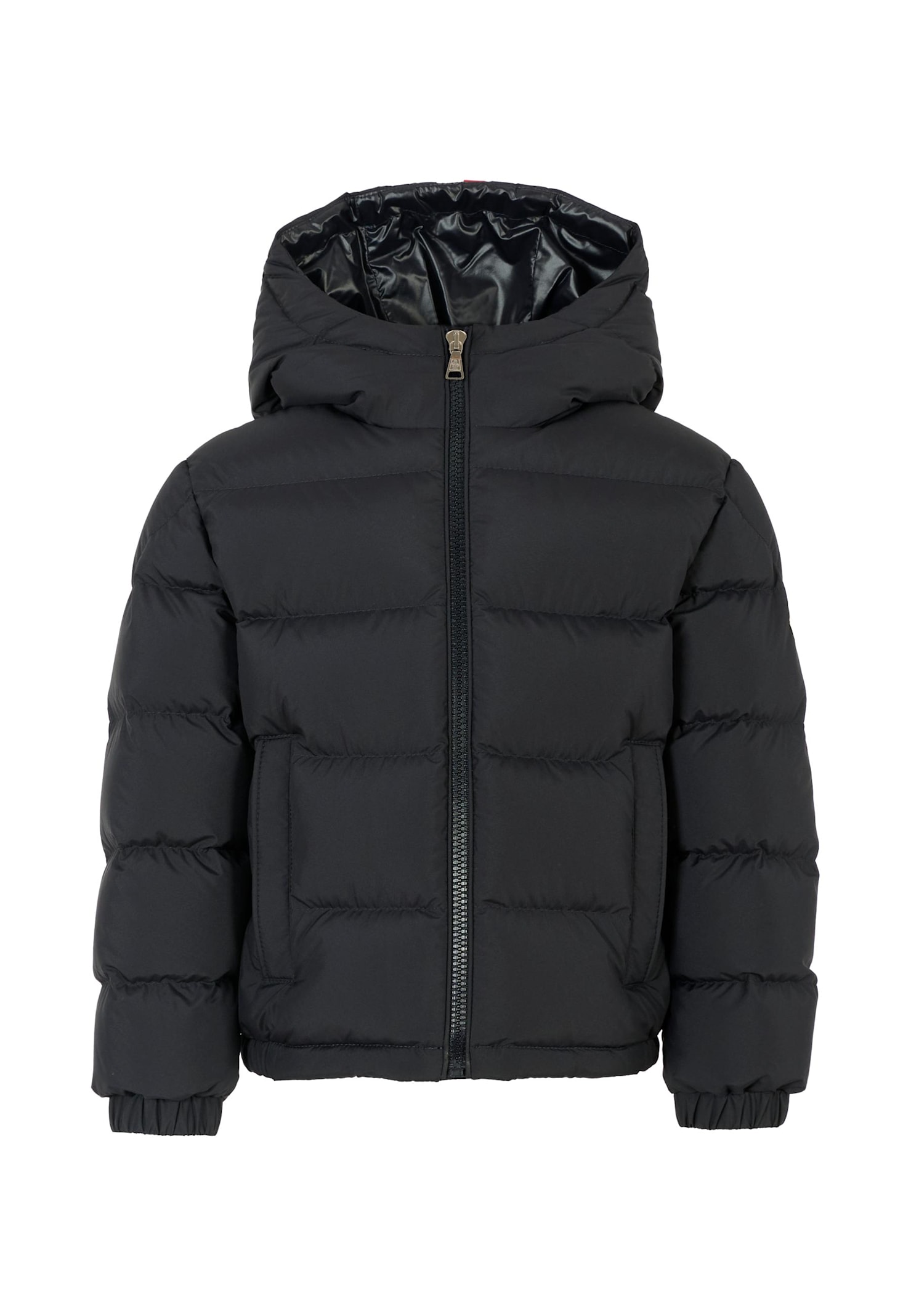 Moncler Blue Taidu Down Jacket For Boy With Logo