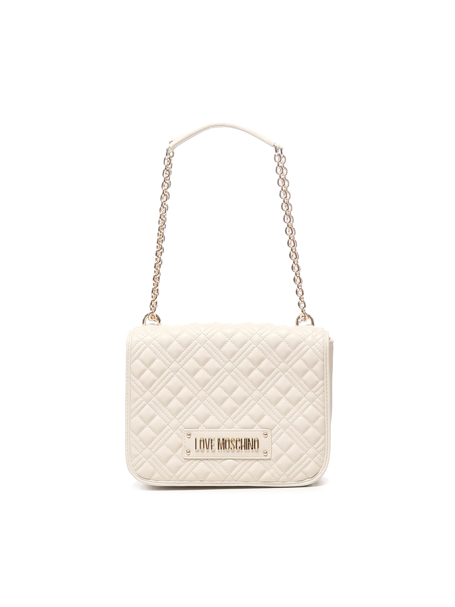 Love Moschino Quilted Shoulder Bag With Logo