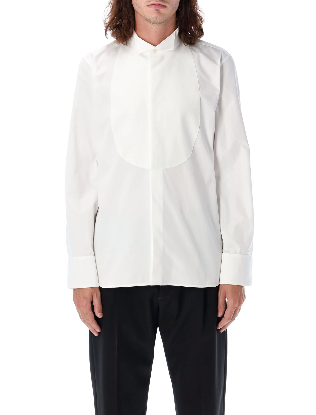Saint Laurent Curved Hem Tuxedo Shirt
