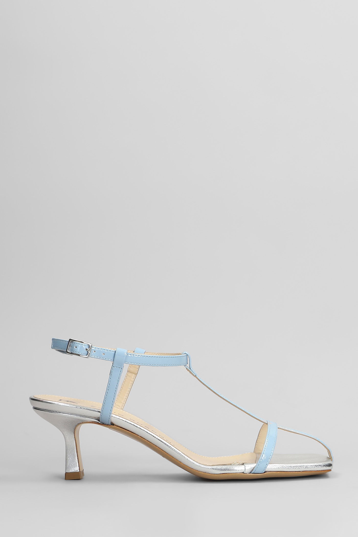 Fabio Rusconi Sandals In Cyan Leather
