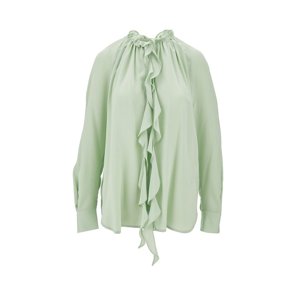 VICTORIA BECKHAM Ruffled Crepe de Chine shirt Woman