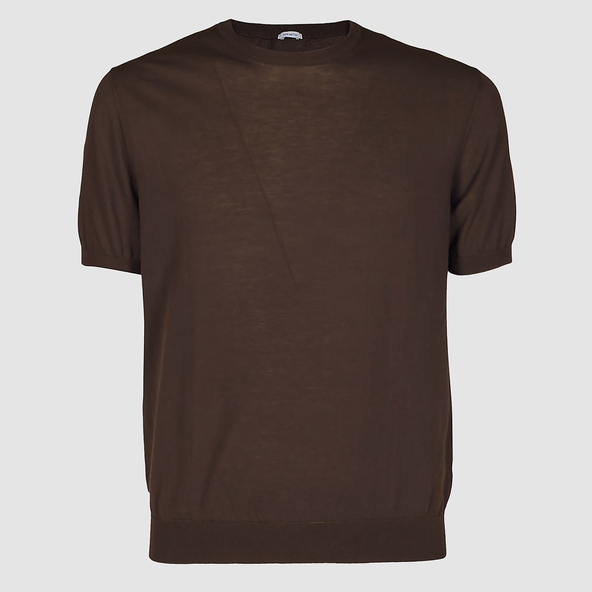 Malo Brown Cotton T-Shirt