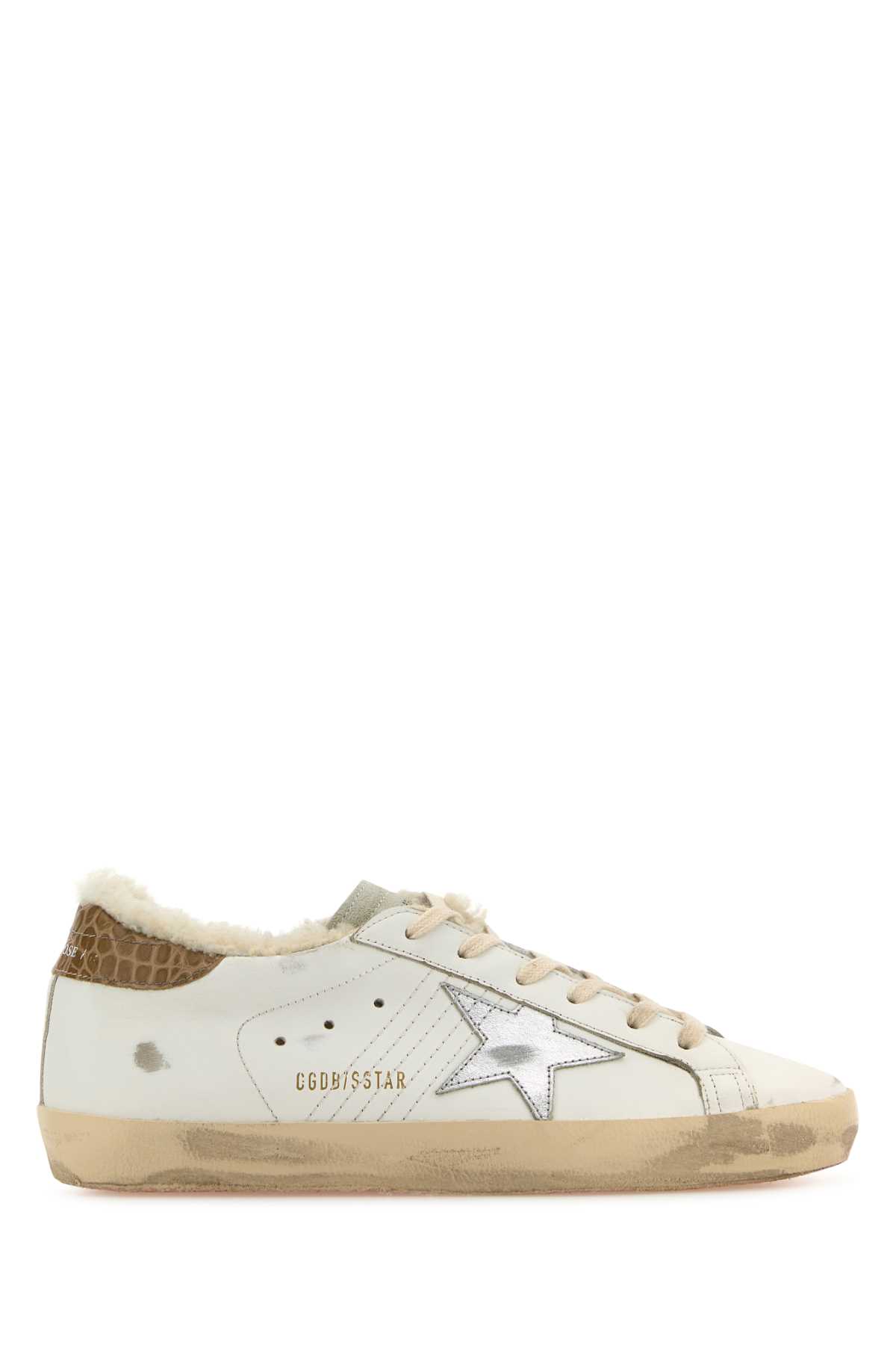 Golden Goose White Leather Super Star Classic Sneakers