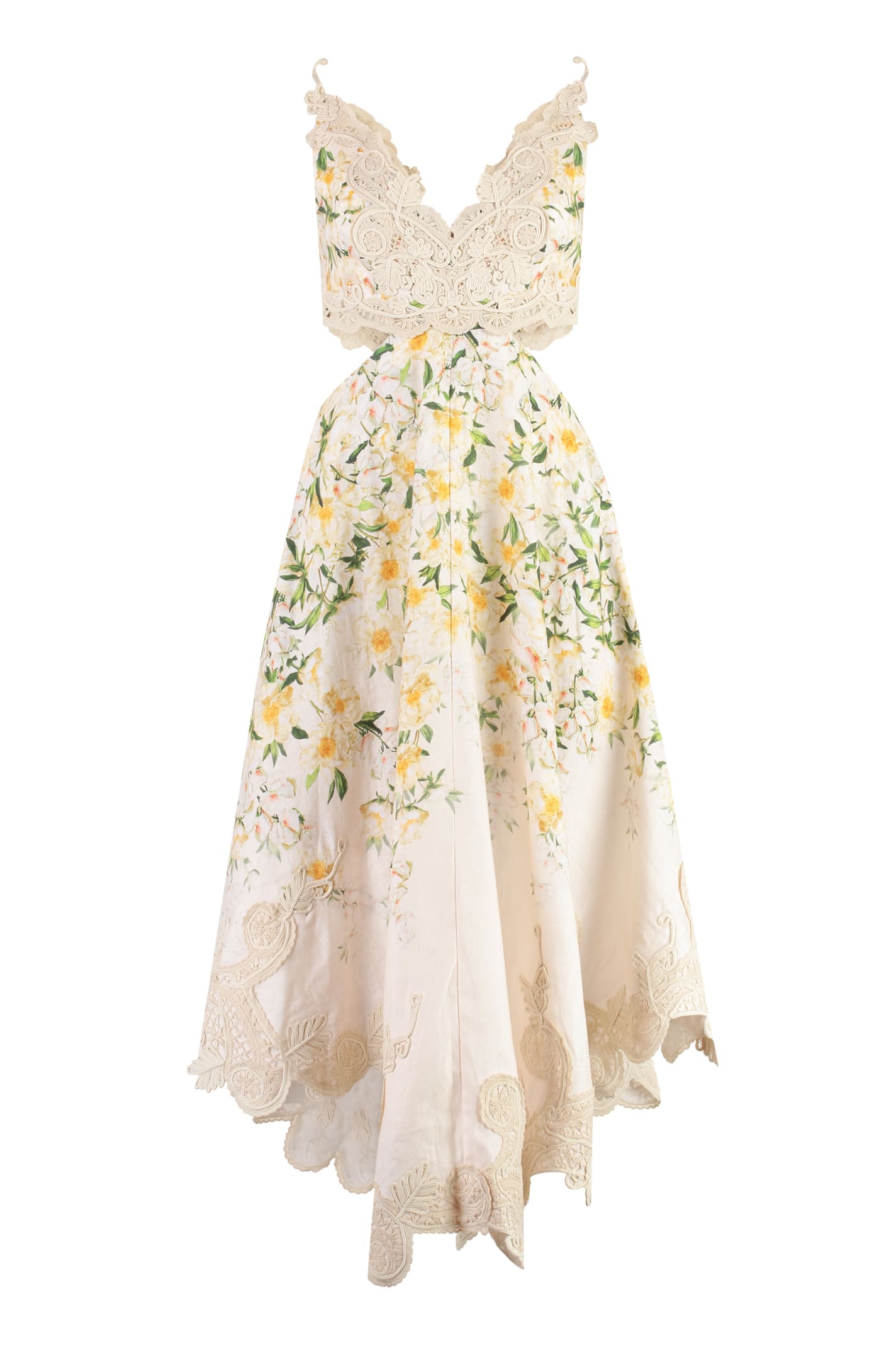 Zimmermann Coaster Battenburg Linen Dress