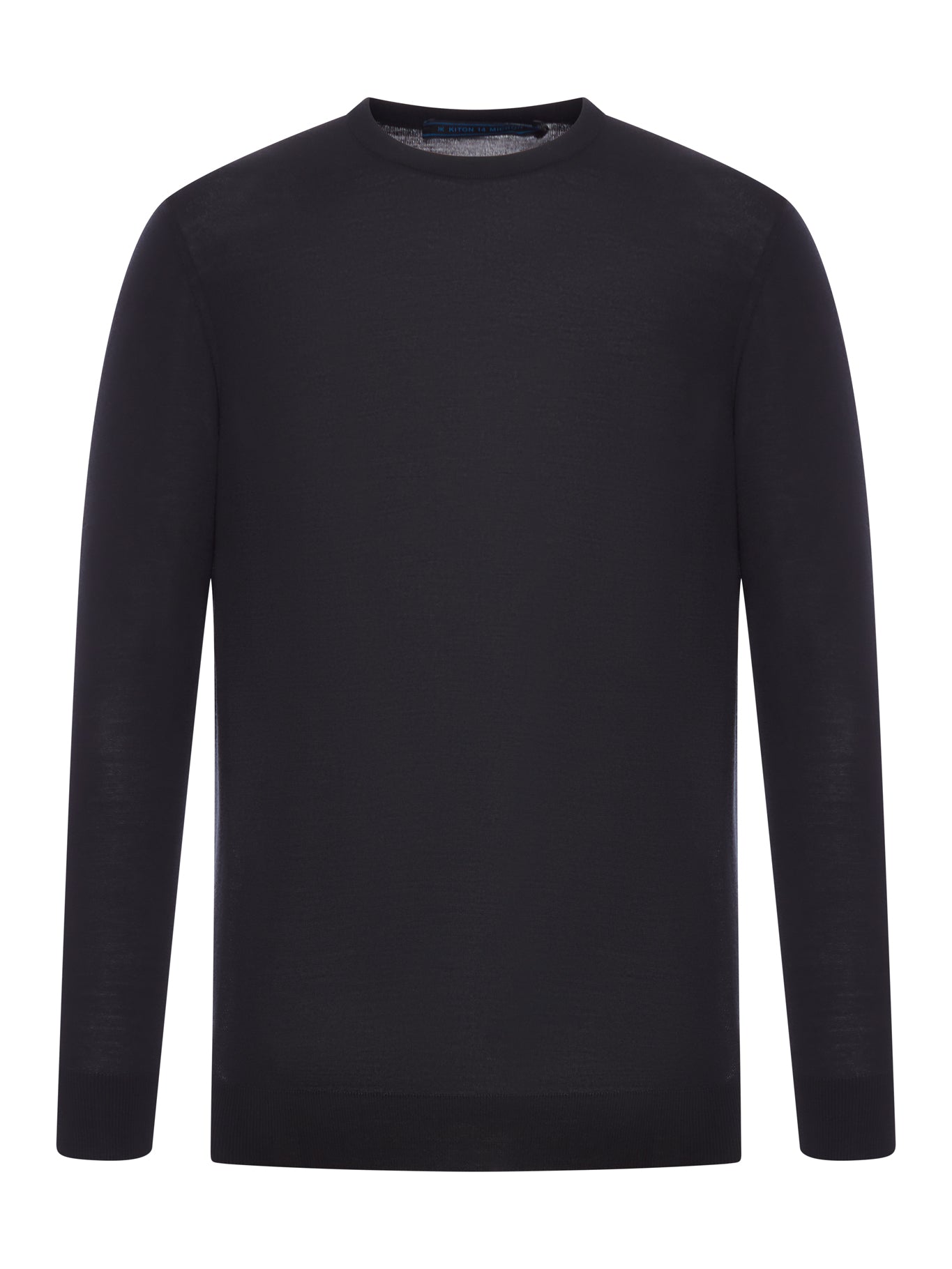 CREWNECK SWEATER IN 14 MICRON WOOL - Kiton - Man