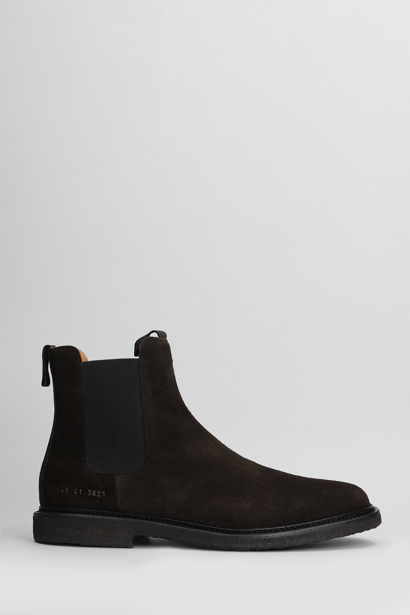 Common Projects Ankle Boots In Brown Suede