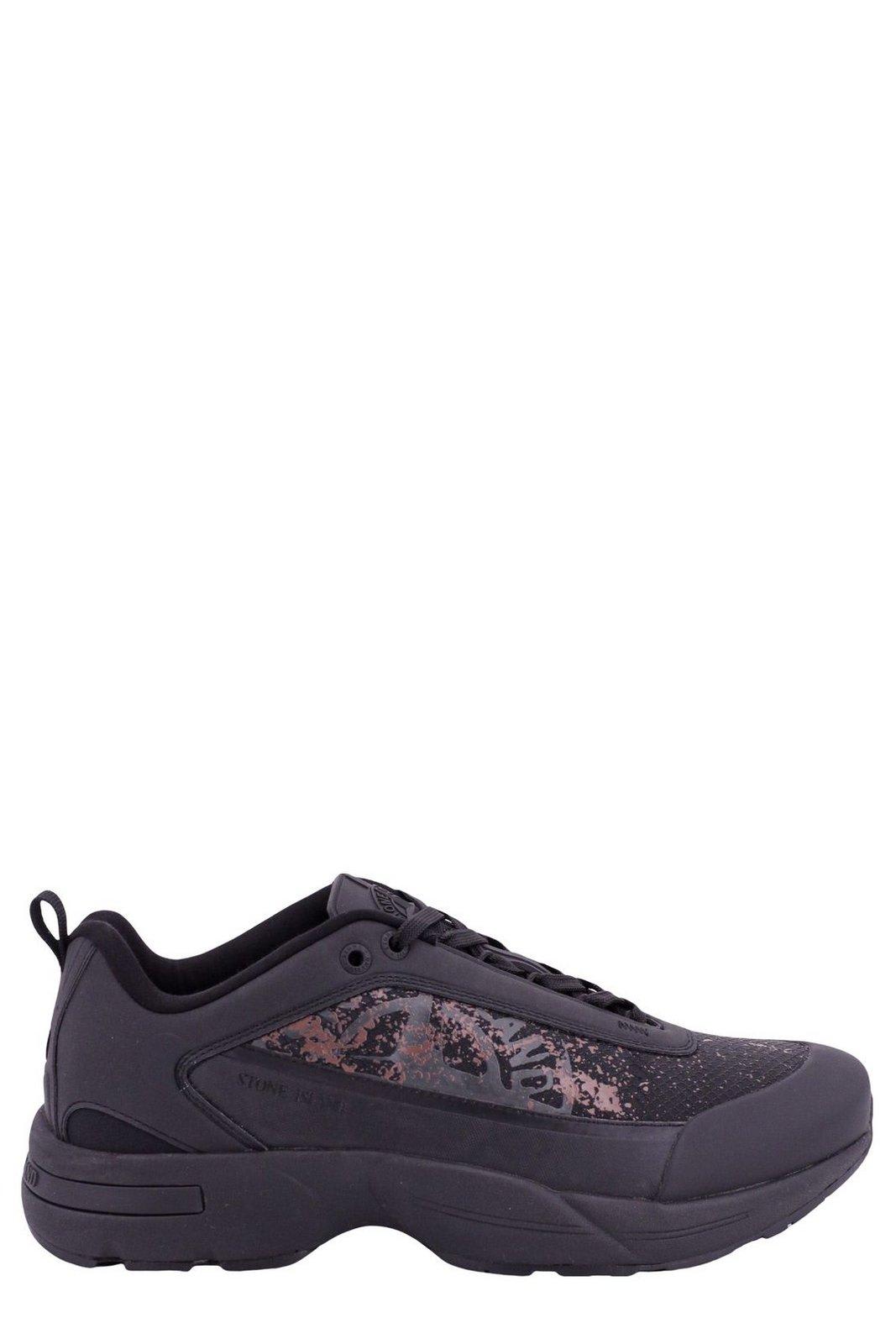 Stone Island Grime Round Toe Panelled Sneakers