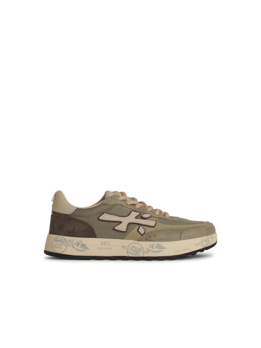 Premiata 'Nous' Green Suede Blend Sneakers