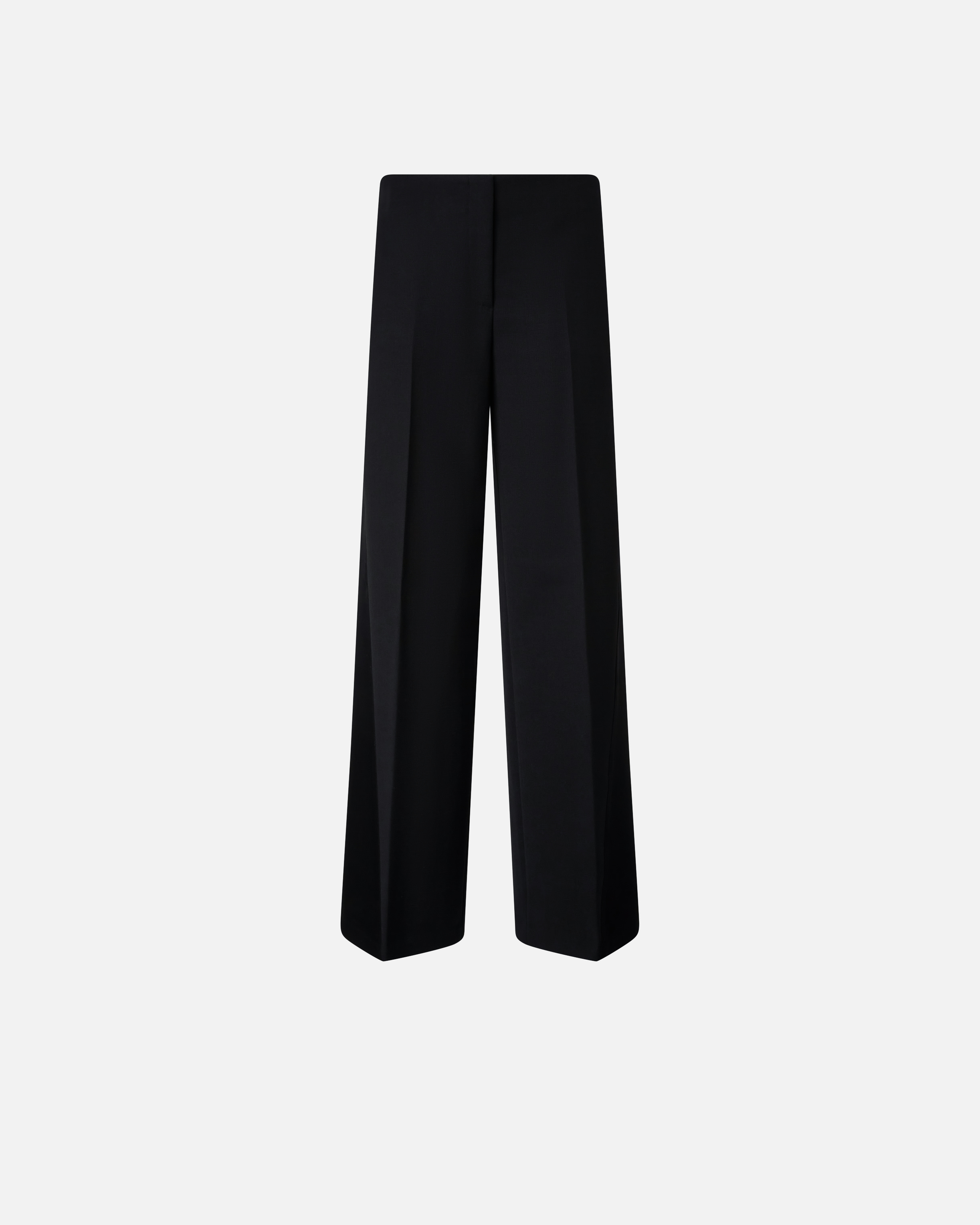 Pinko, Pantalon palazzo avec empiècements en satin, Noir limousine, 36