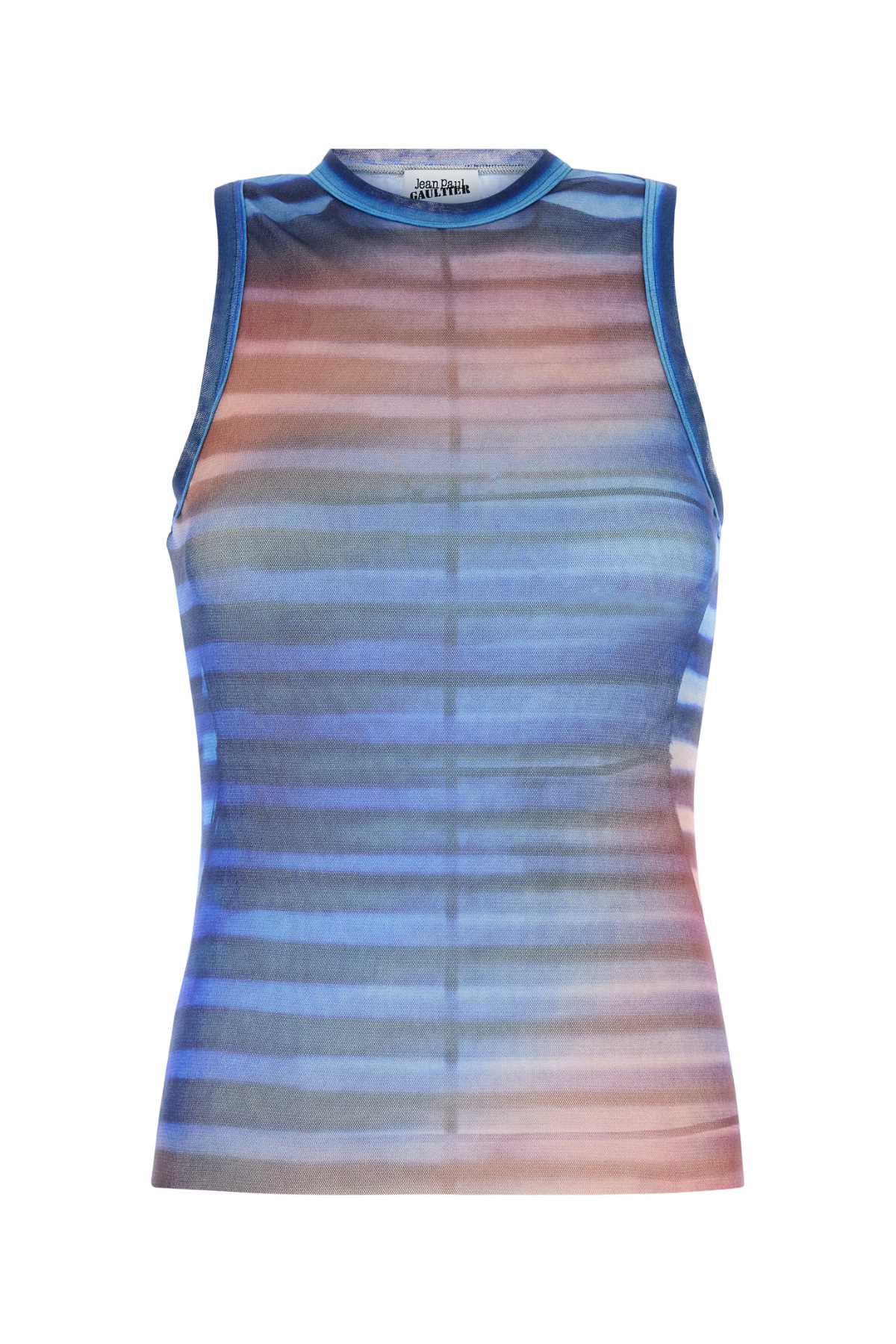 Jean Paul Gaultier Printed Tulle The Air Tank Top
