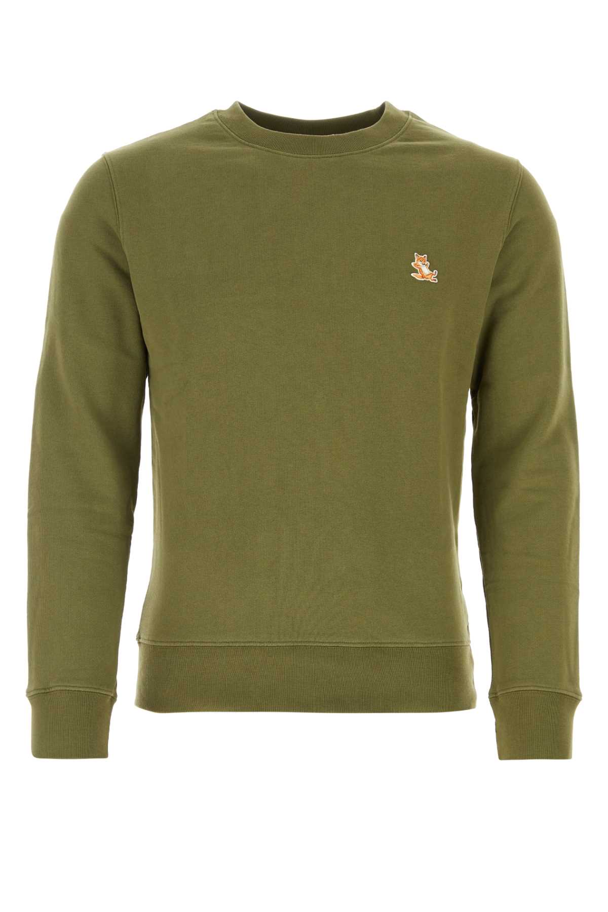 Maison Kitsuné Army Green Cotton Sweatshirt