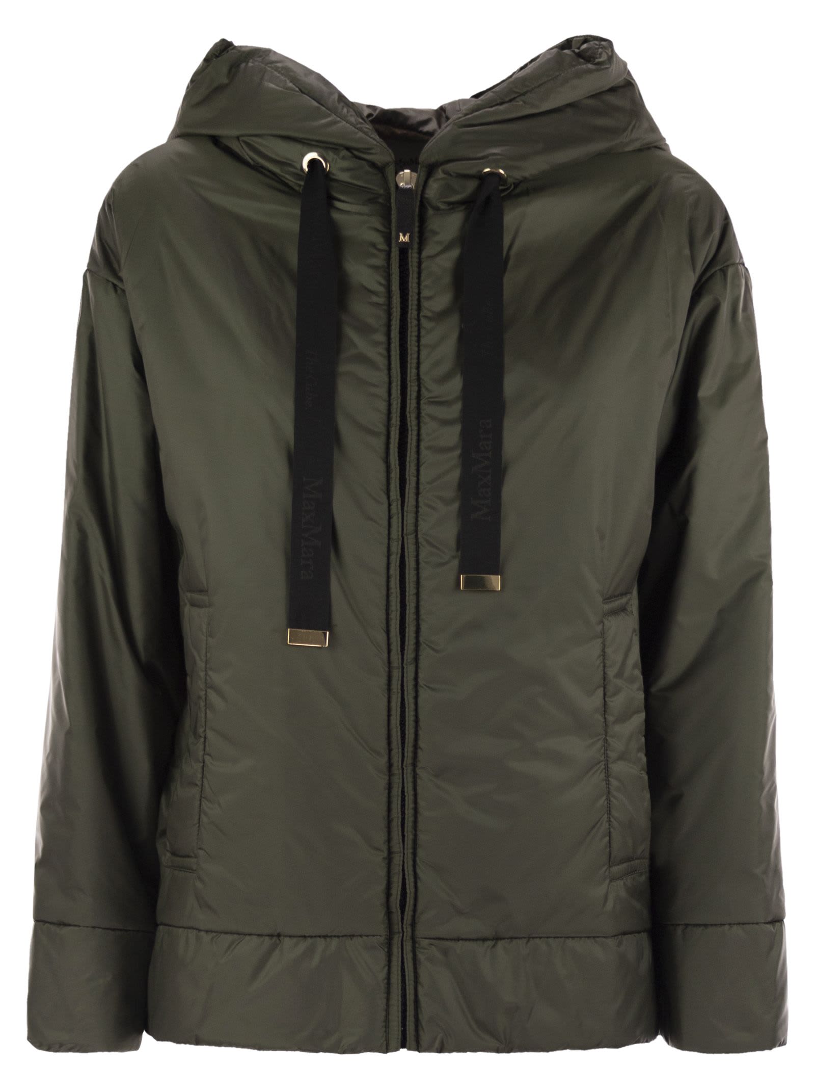 Max Mara The Cube Daria - Drip-proof Canvas Padded Jacket With Hood