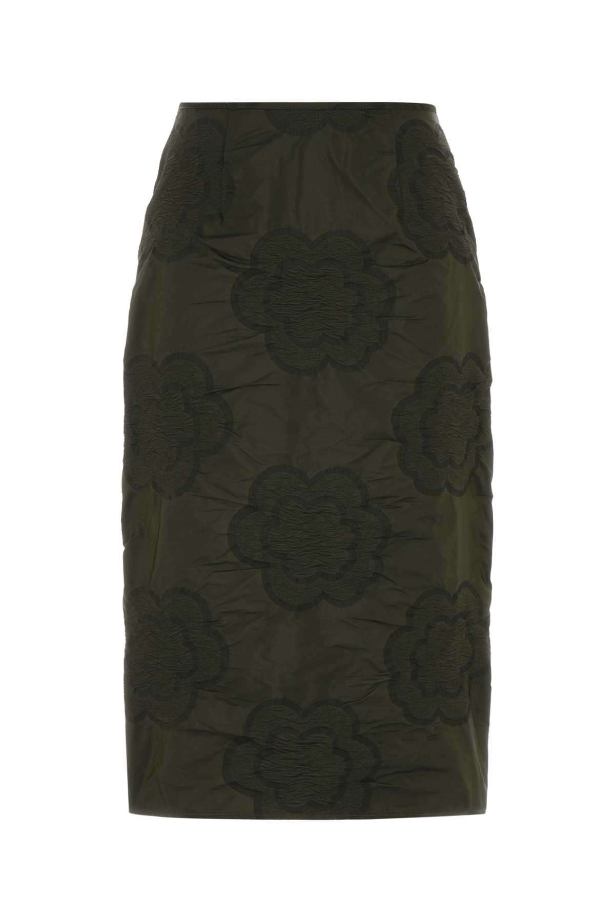 Cecilie Bahnsen Olive Green Polyester Blend Allegra Skirt