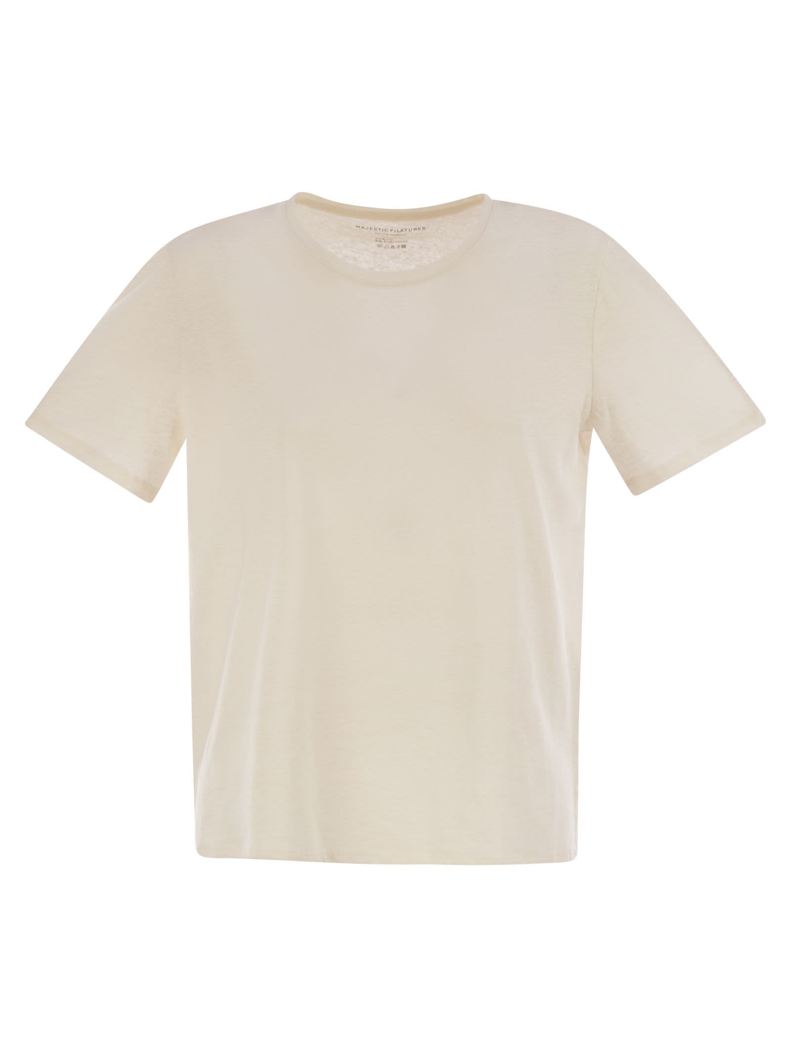 Majestic Filatures Linen Crew-neck T-shirt