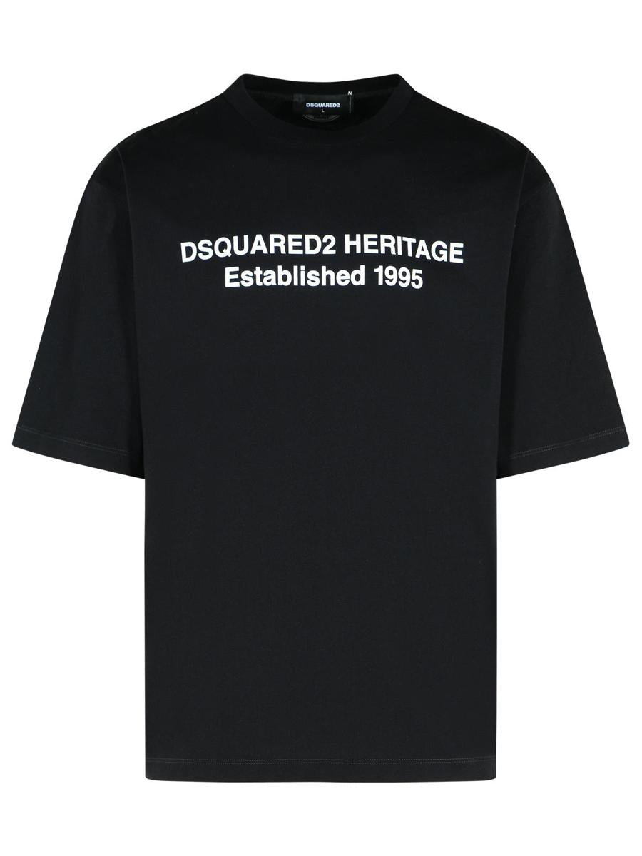 DSQUARED2 'Heritage' Black Cotton T-Shirt