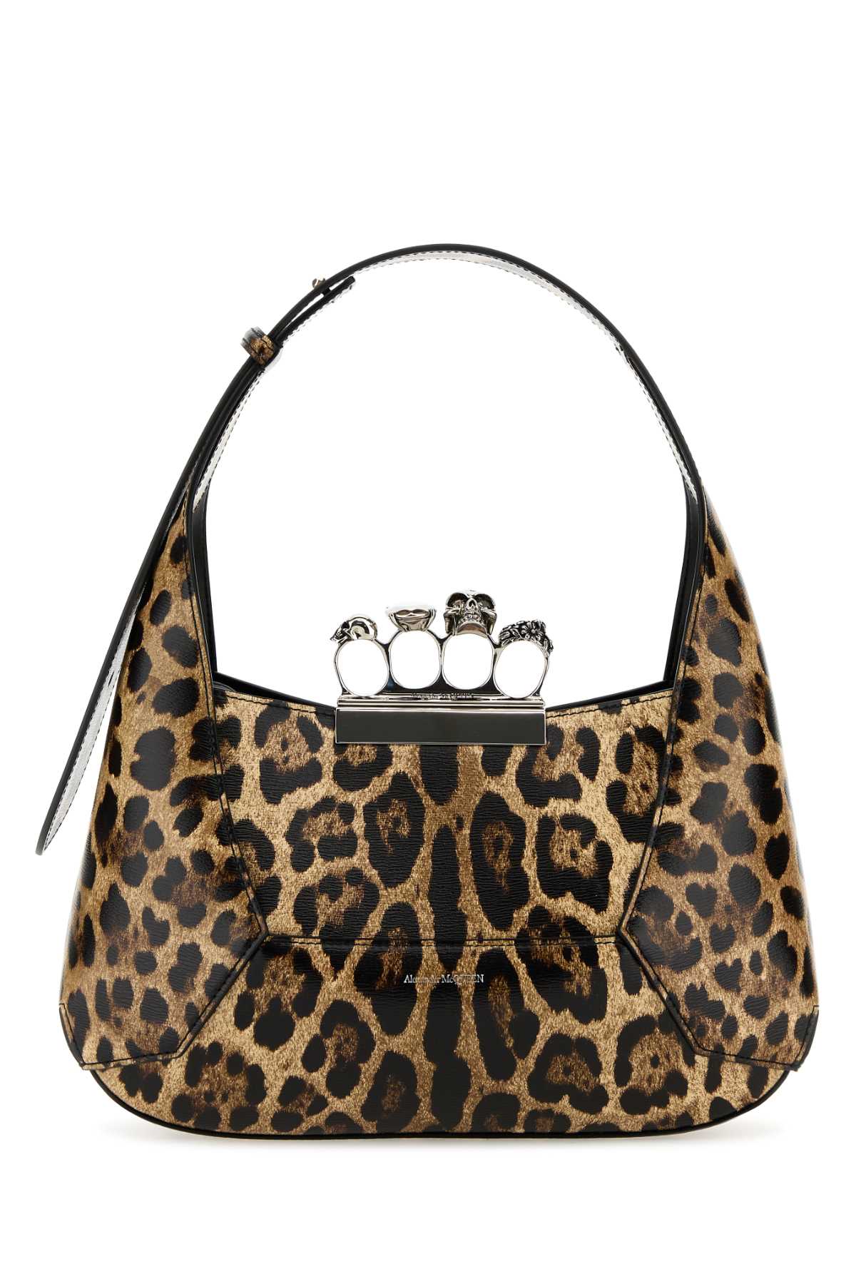 Alexander McQueen Printed Leather The Jewelled Hobo Shoulder Bag