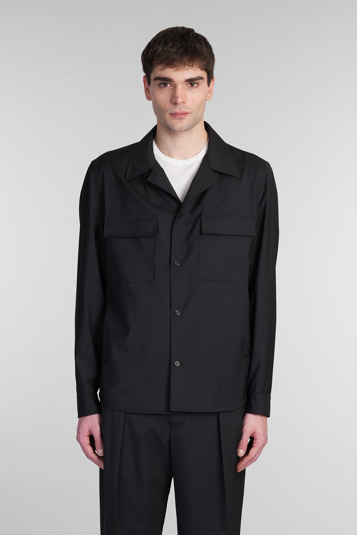 Briglia 1949 John Casual Jacket In Black Wool