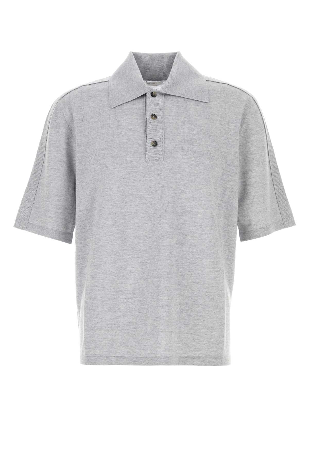Bottega Veneta Grey Wool Polo Shirt