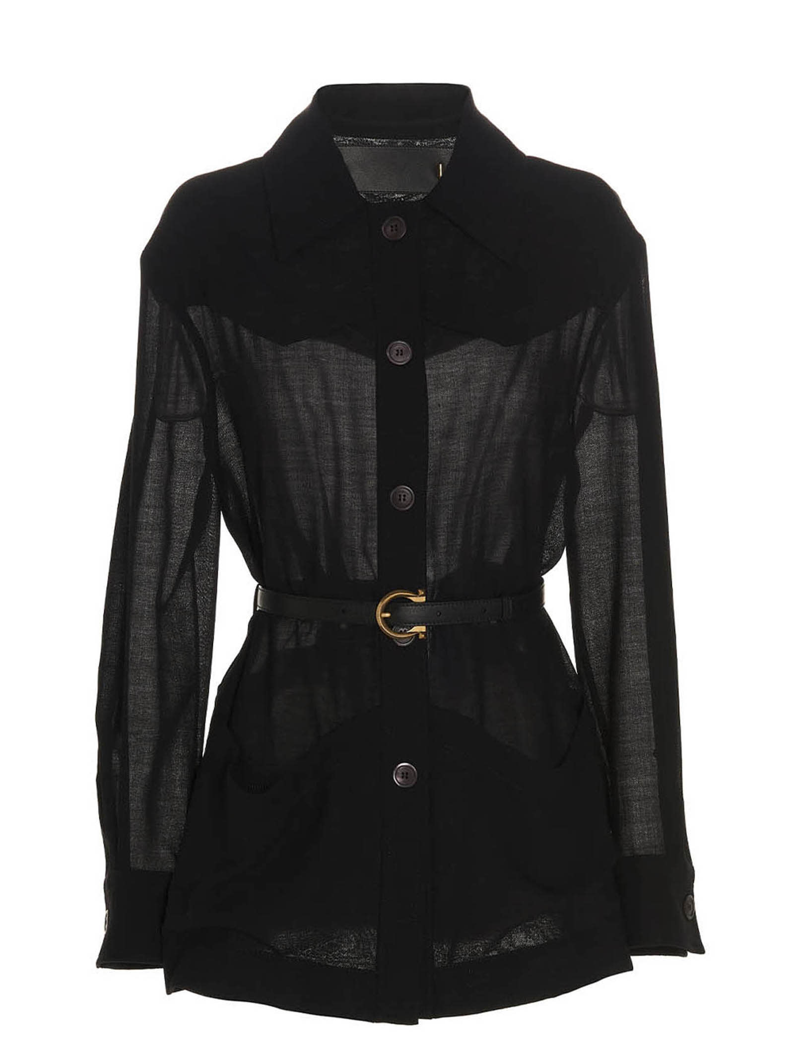 Ferragamo Semi-transparent Wool Jacket