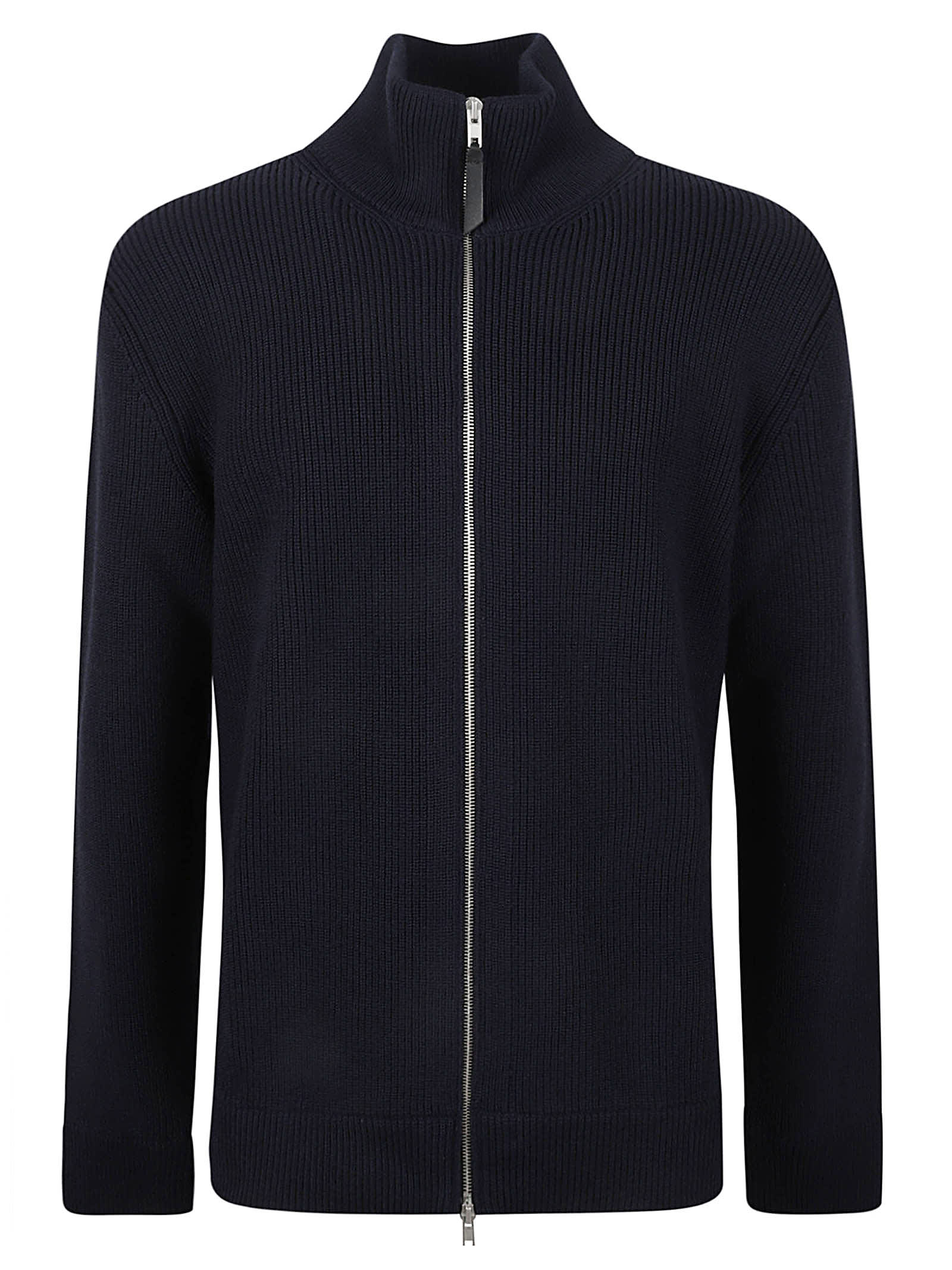 Maison Margiela Roll Neck Zipped Knit Sweater