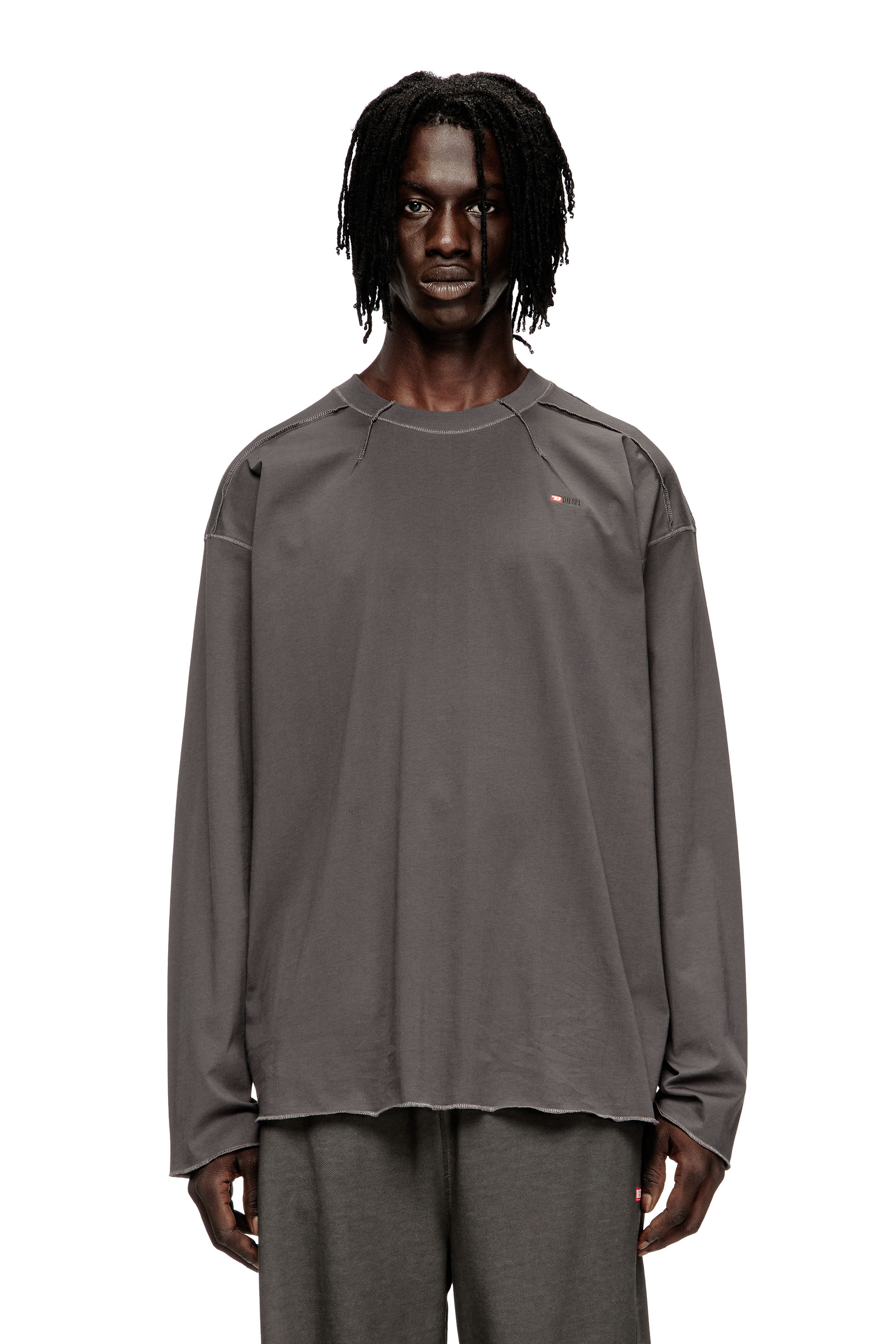 Diesel - Cotton T-shirt - T-Shirts - Man - Grey