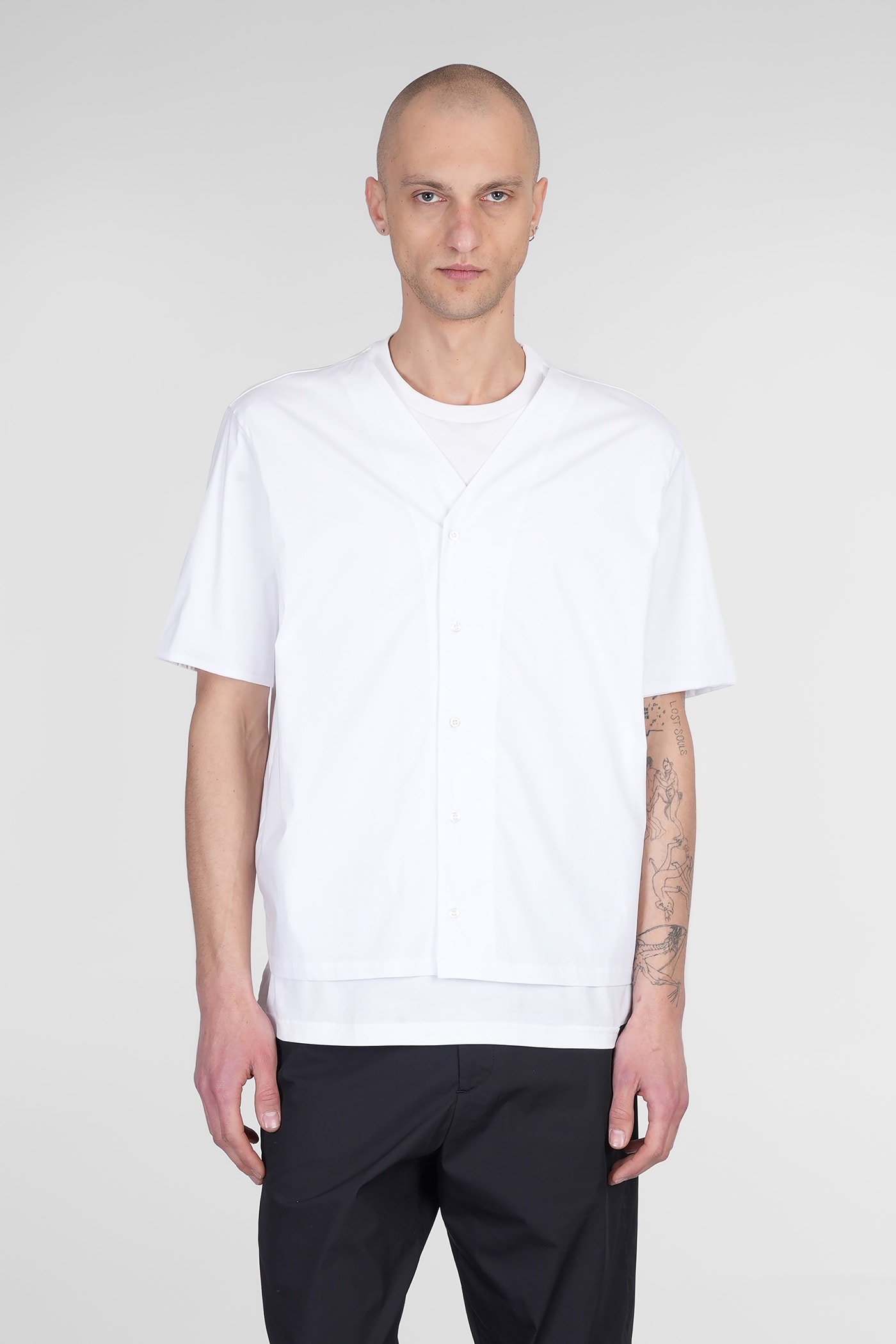 Low Brand Shirt In White Cotton