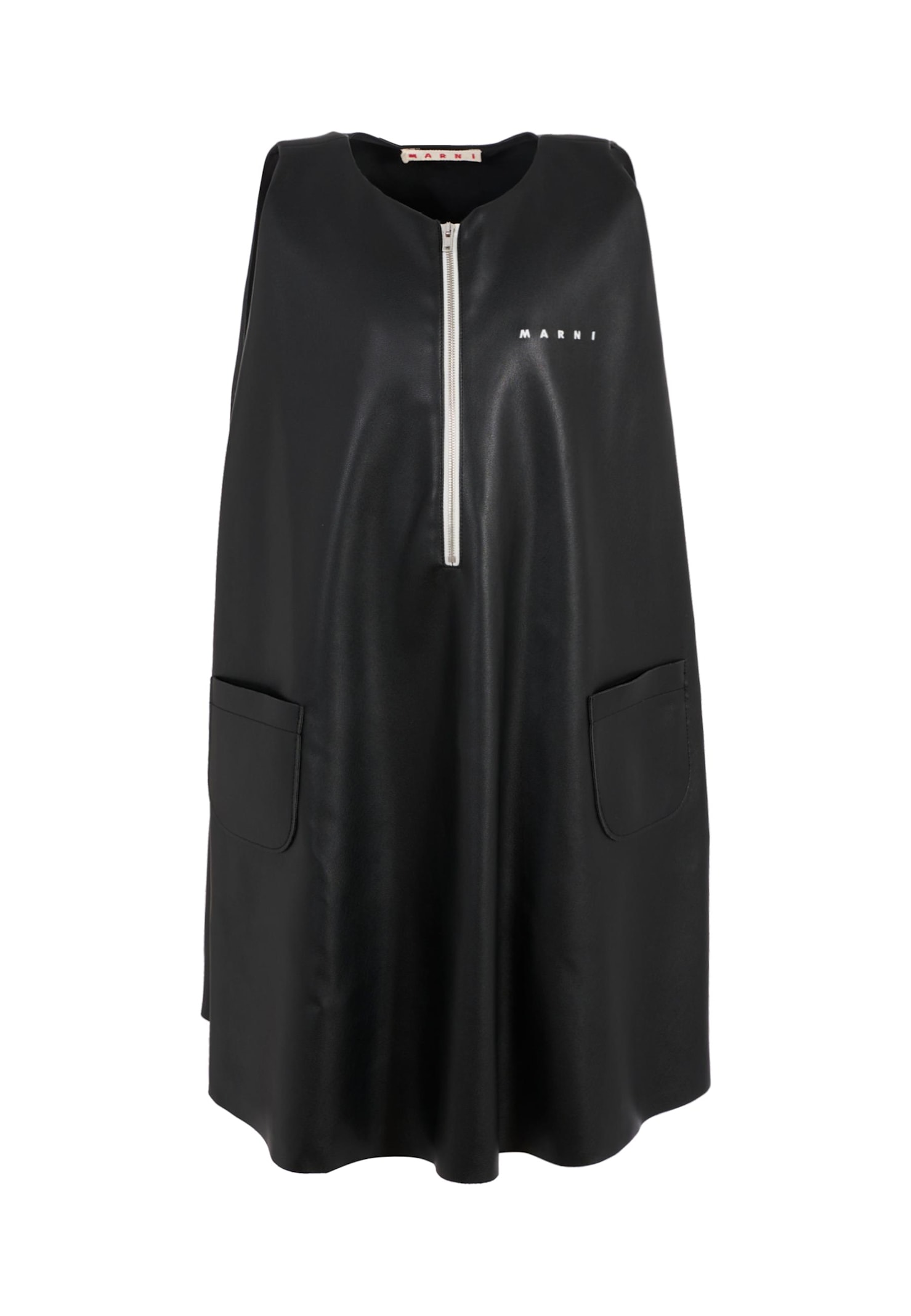 Marni Black Dress For Girl With Logo