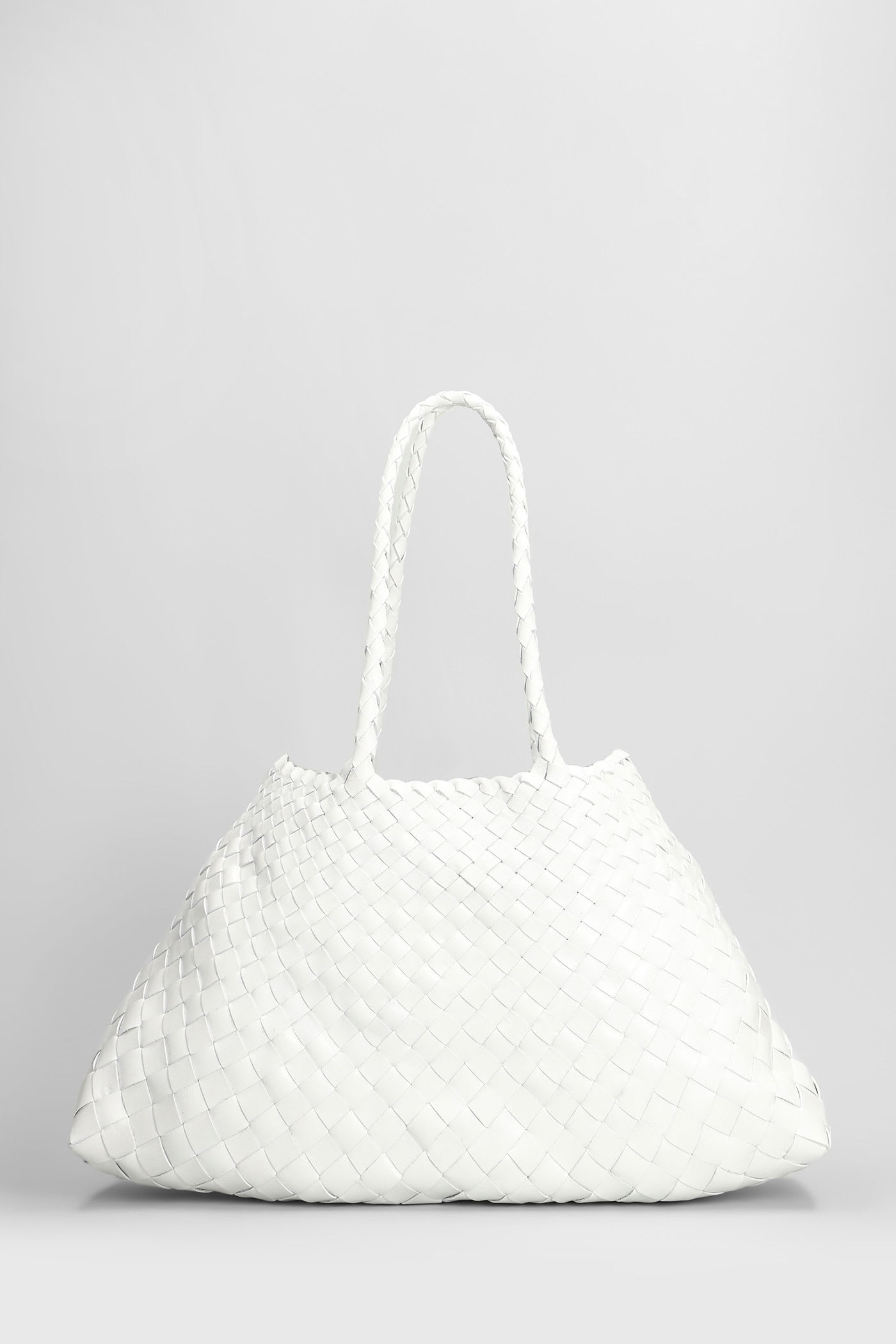 Dragon Diffusion Santa Croce Big Tote In White Leather