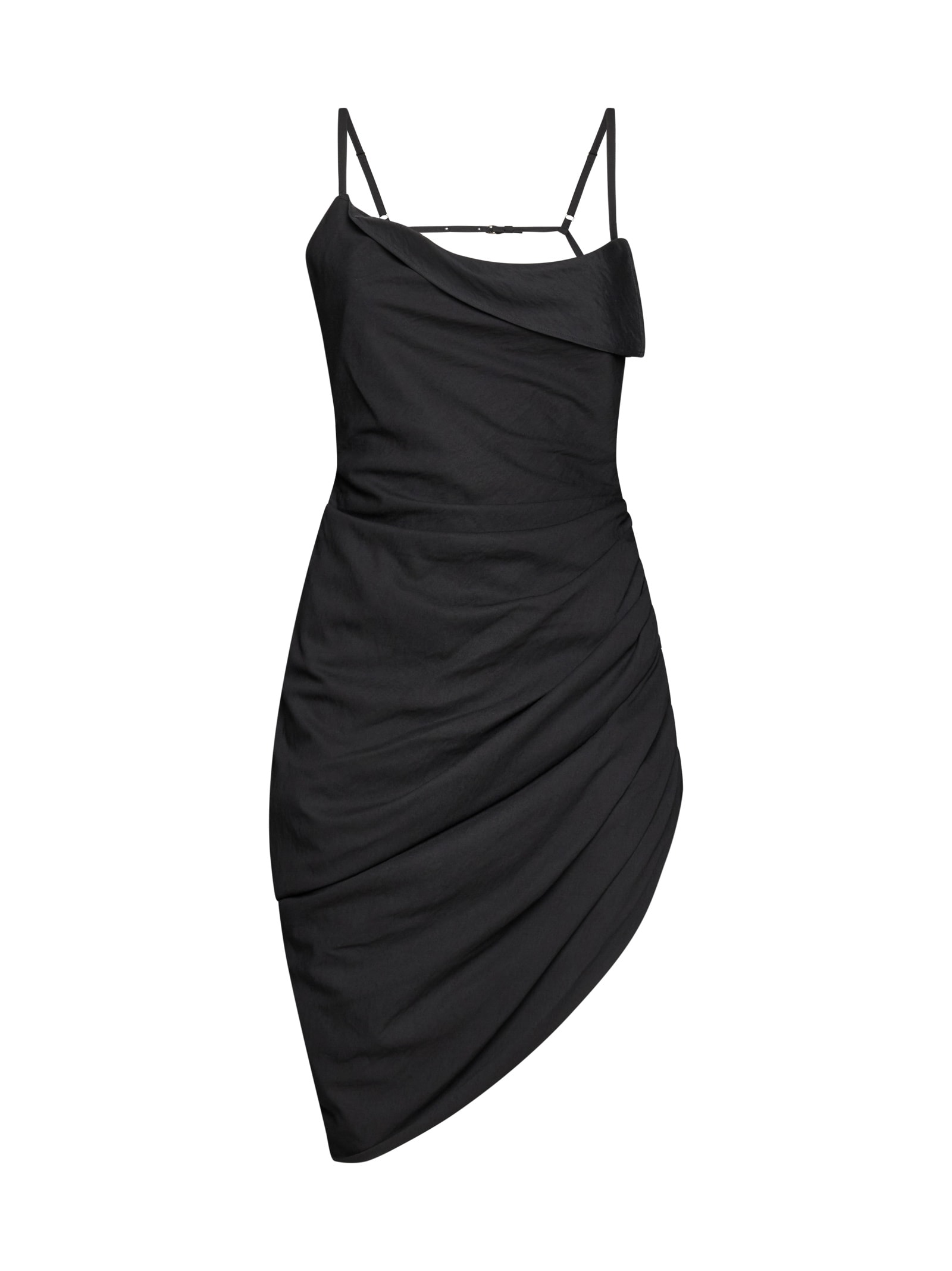 Jacquemus Saudade Asymmetric Draped Mini Dress
