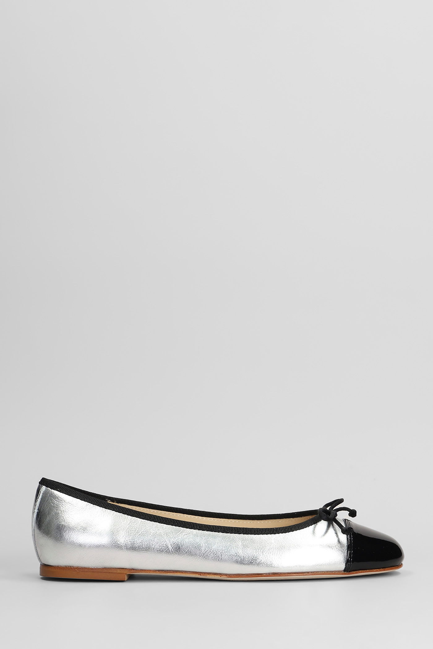 Fabio Rusconi Ballet Flats In Silver Leather