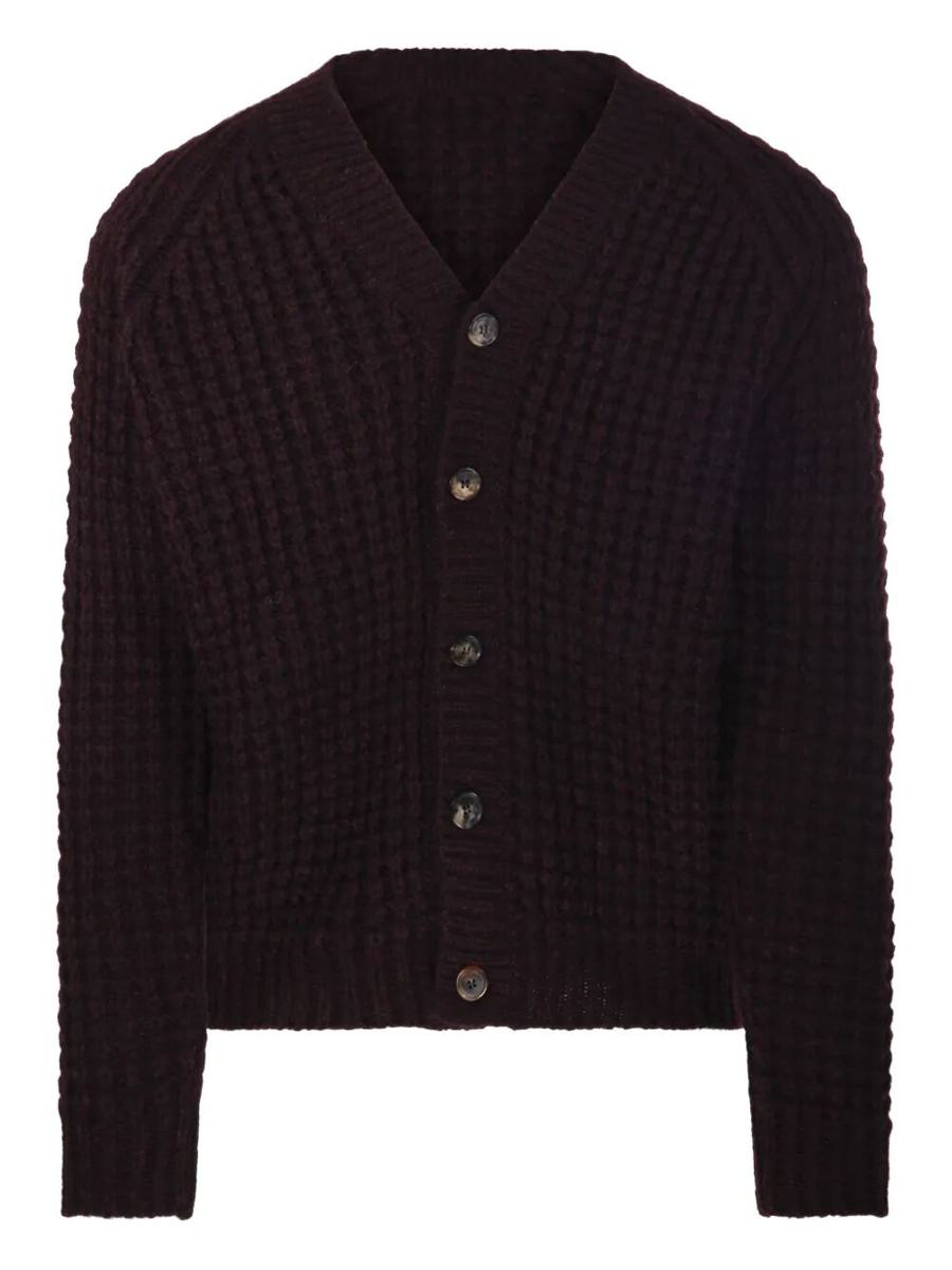 Roberto Collina Ribbed Knit V-Neck Cardigan Clothing