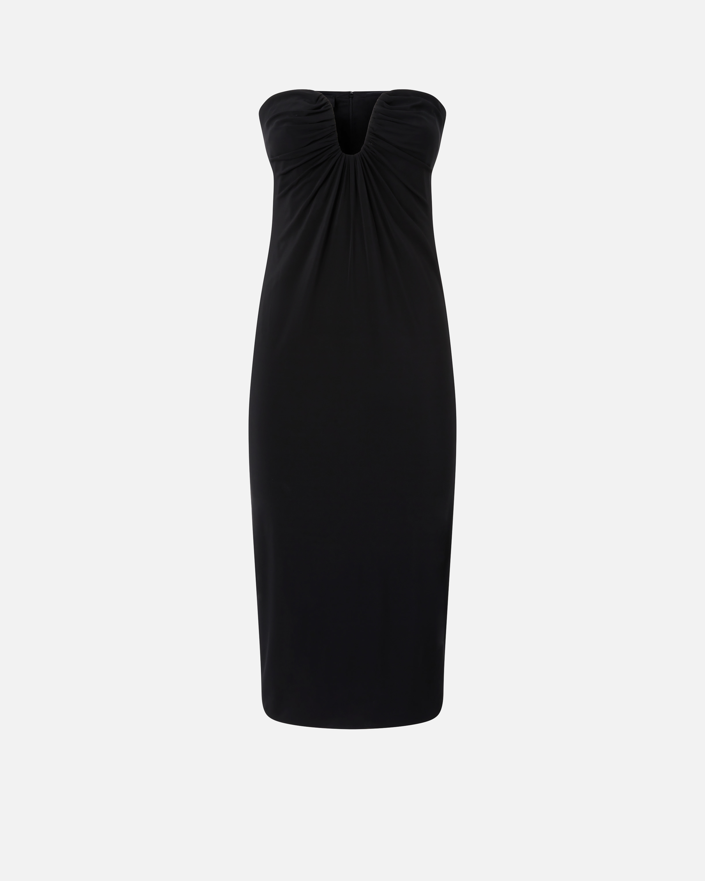 Pinko, Robe de soirée mi-longue à encolure galbée, Noir limousine, XS