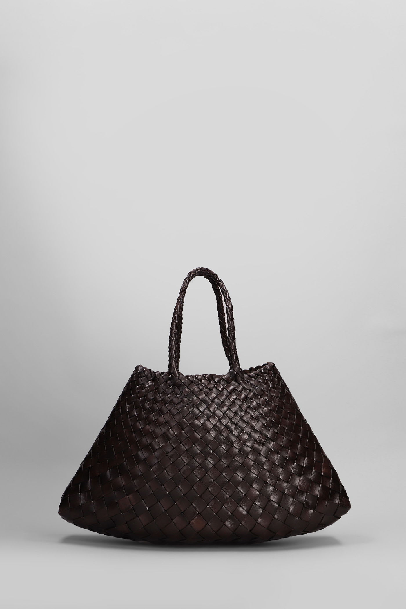 Dragon Diffusion Santa Croce Small Tote In Brown Leather