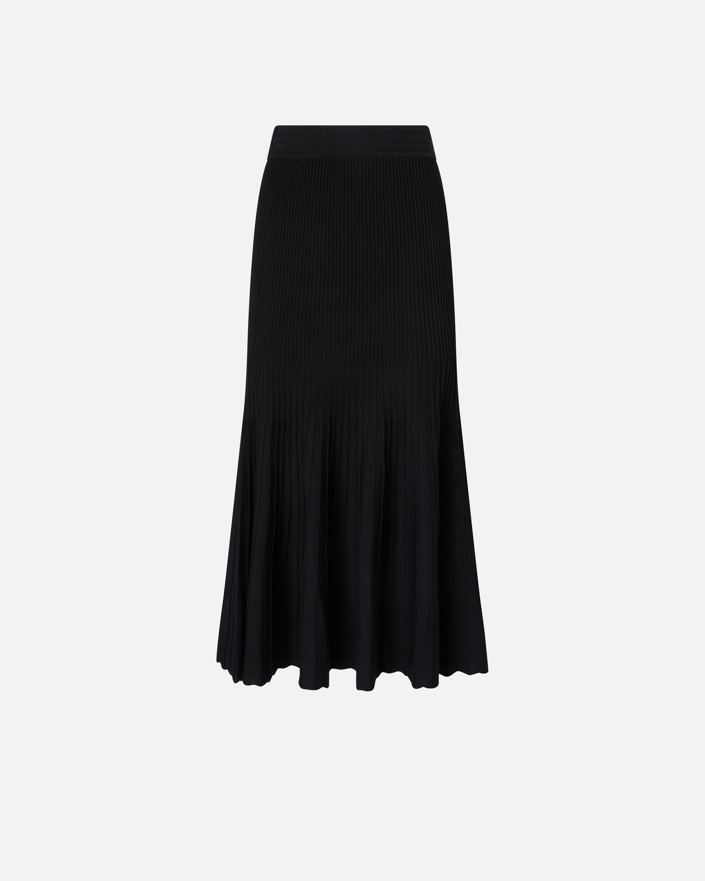 Pinko, Pleated midi skirt, Noir limousine, XS