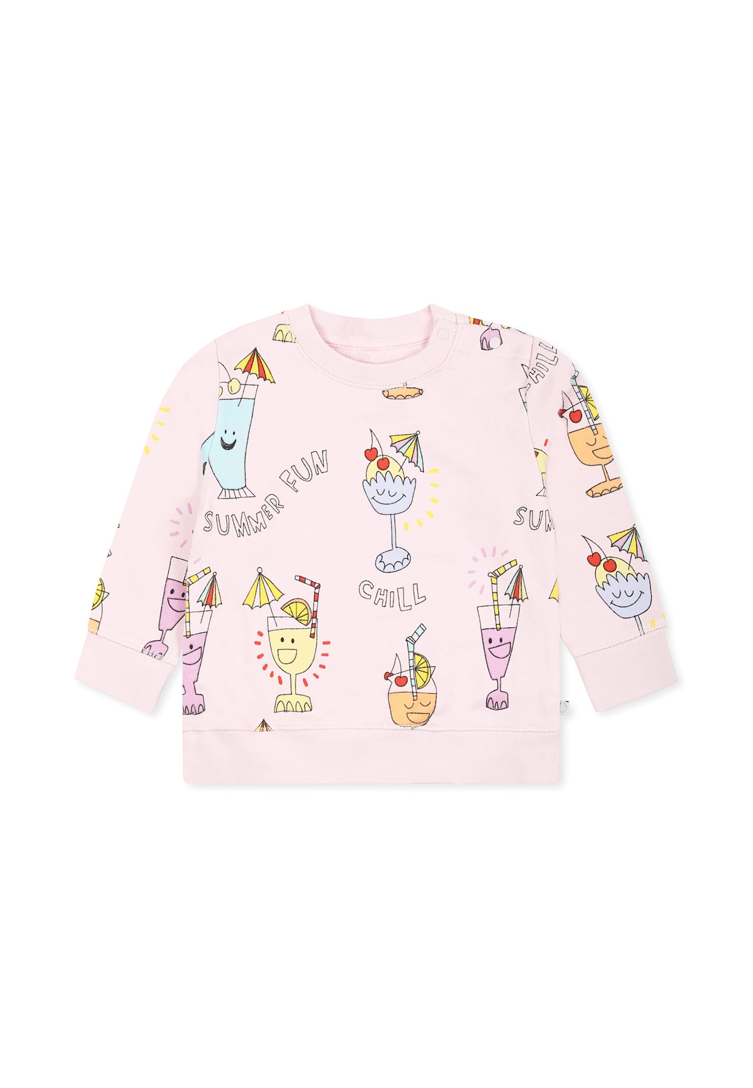 Stella McCartney Kids Lilac Suit For Baby Girl With Cocktail Print