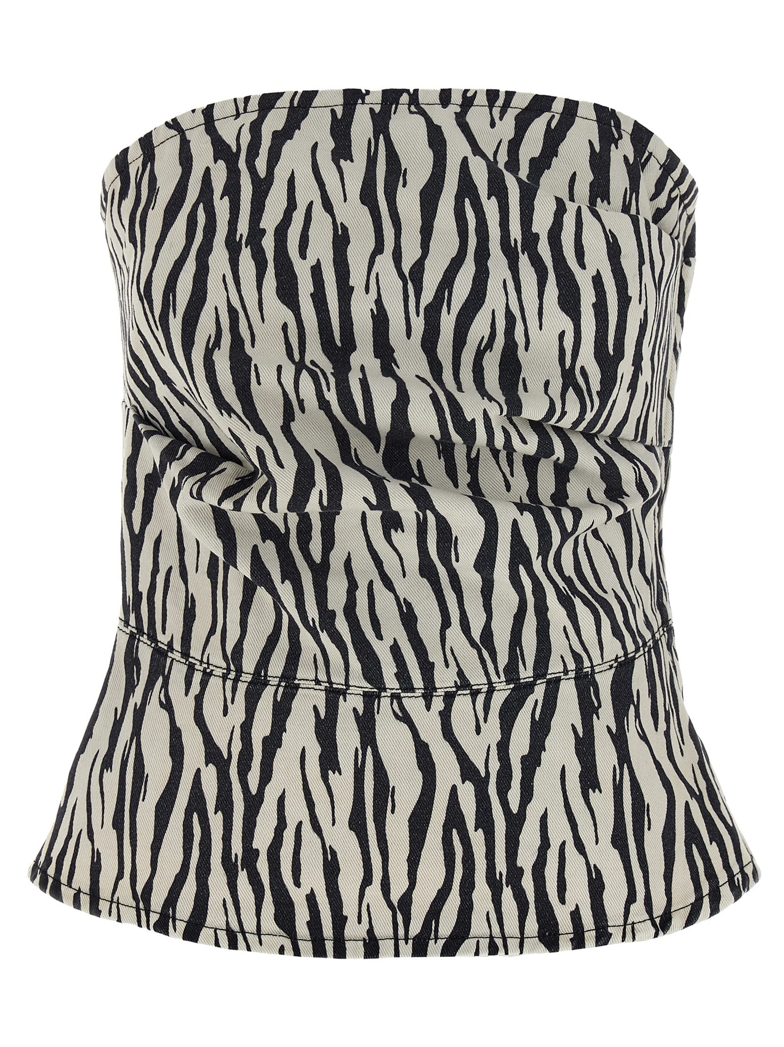 Rotate by Birger Christensen printed Denim Top