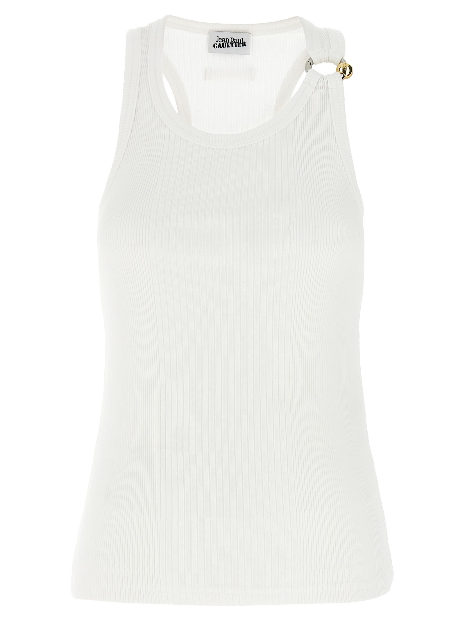 Jean Paul Gaultier black Piercing Tank Top