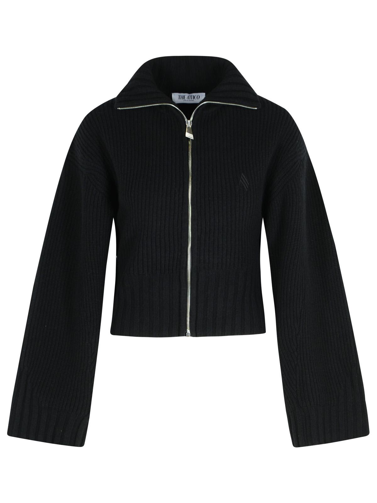 The Attico Black Wool And Cashmere Sweater