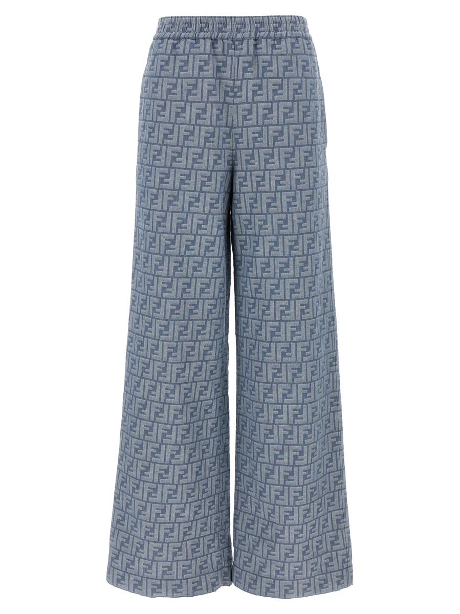Fendi FF青年布牛仔长裤