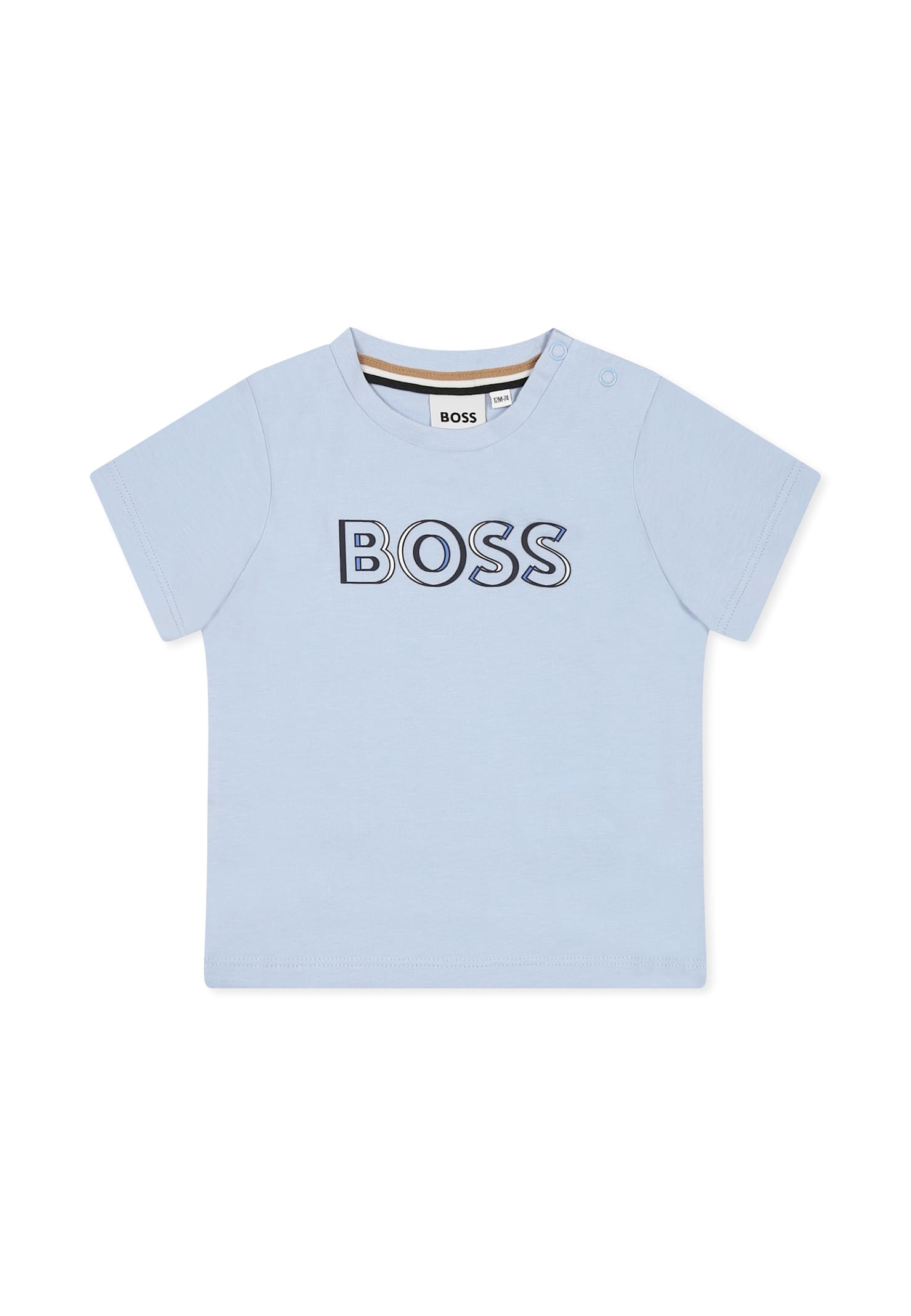 Hugo Boss Light Blue T-shirt For Baby Boy With Logo