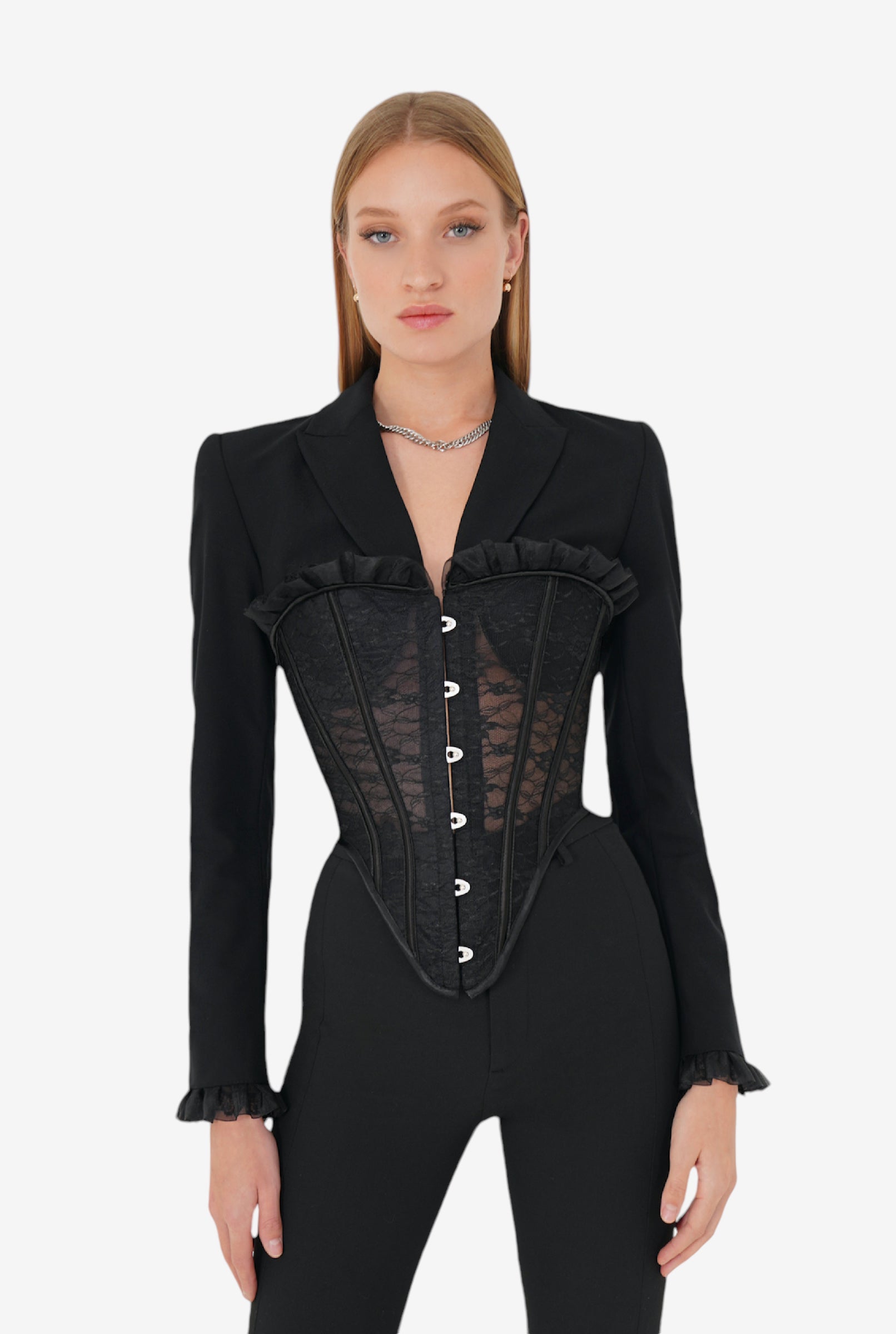 LACE CORSET BLAZER