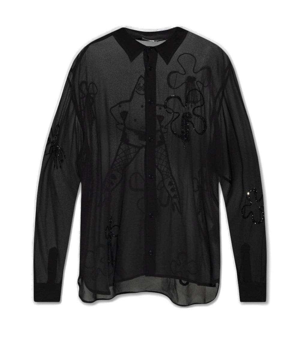GCDS Buttoned Long-sleeved Shirt