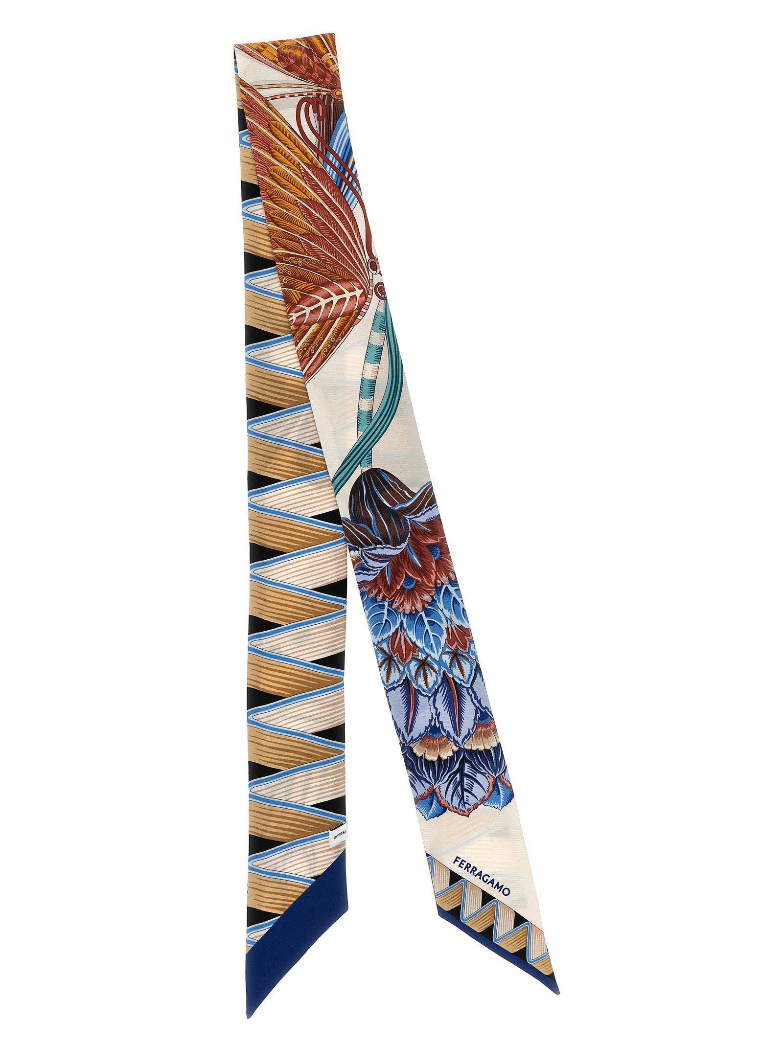 Ferragamo Bandeau giada Fly Print