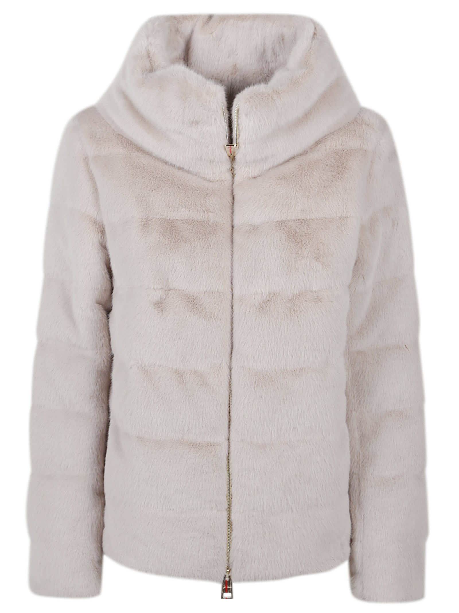 Herno Faux Fur Cape Down Jacket