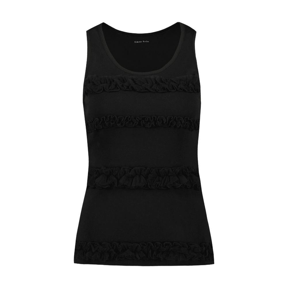 Simone Rocha Fitted Ruffle Frill T-Shirt